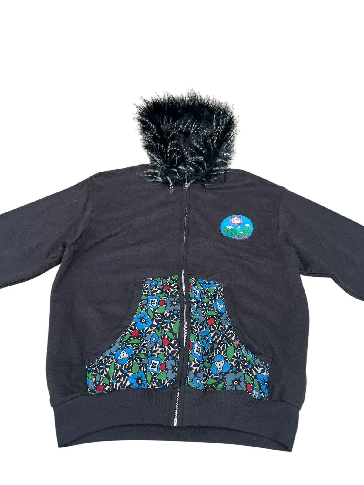 Vintage Vintage ANNA SUI Made in Usa Faux Fur Hoodie Sweater Size US S / EU 44-46 / 1 - 7 Thumbnail