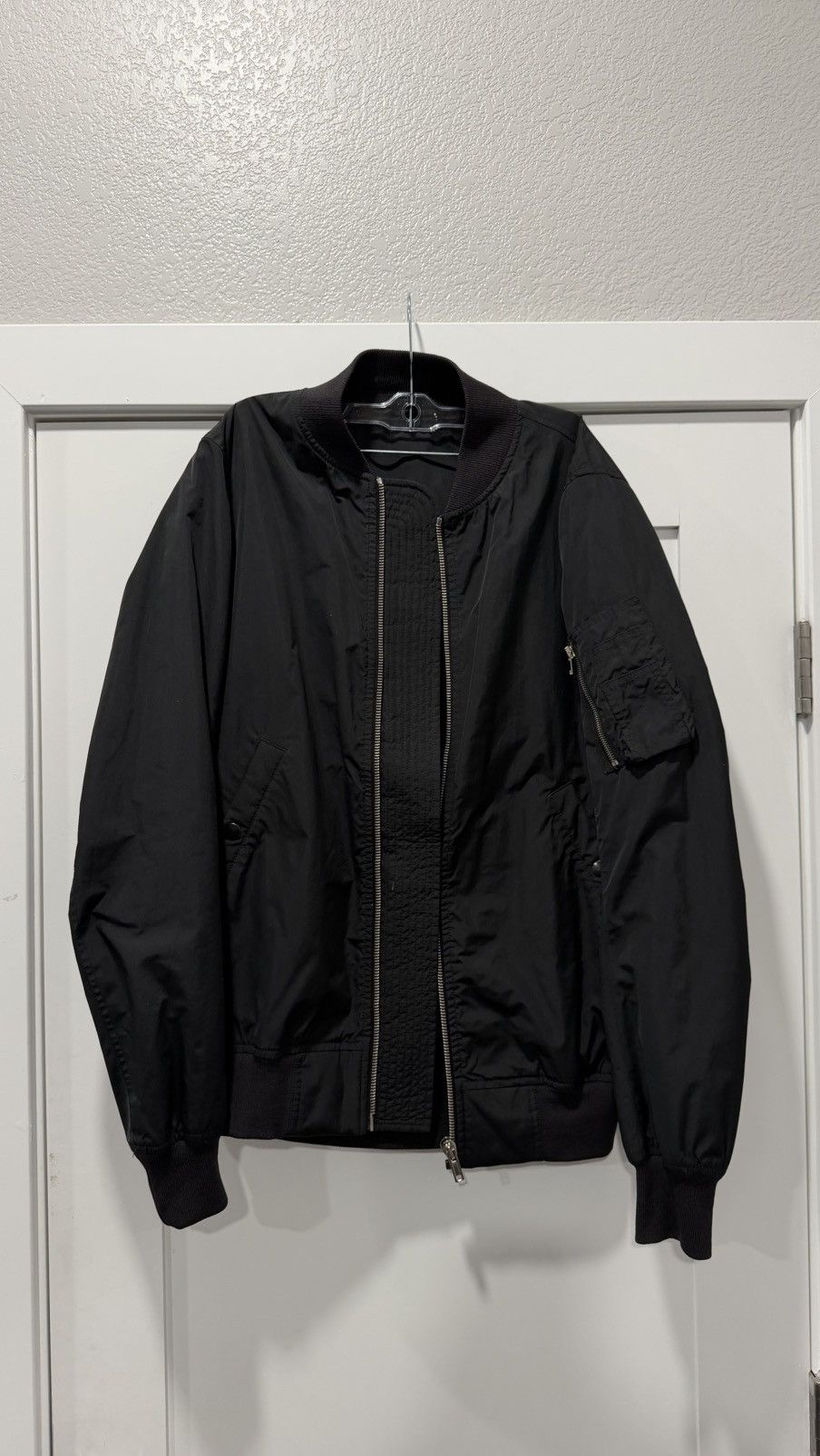 Rick Owens RICK OWENS BLACK MA-14 NYLON BOMBER JACKET Size US M / EU 48-50 / 2 - 1 Thumbnail