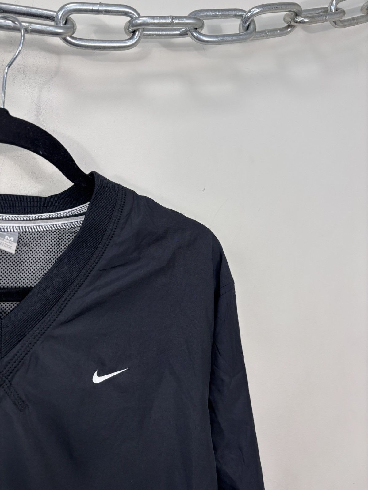 Nike Vintage Nike Y2K Black Tech Hype V-Neck Jacket Pullover Size US M / EU 48-50 / 2 - 4 Thumbnail