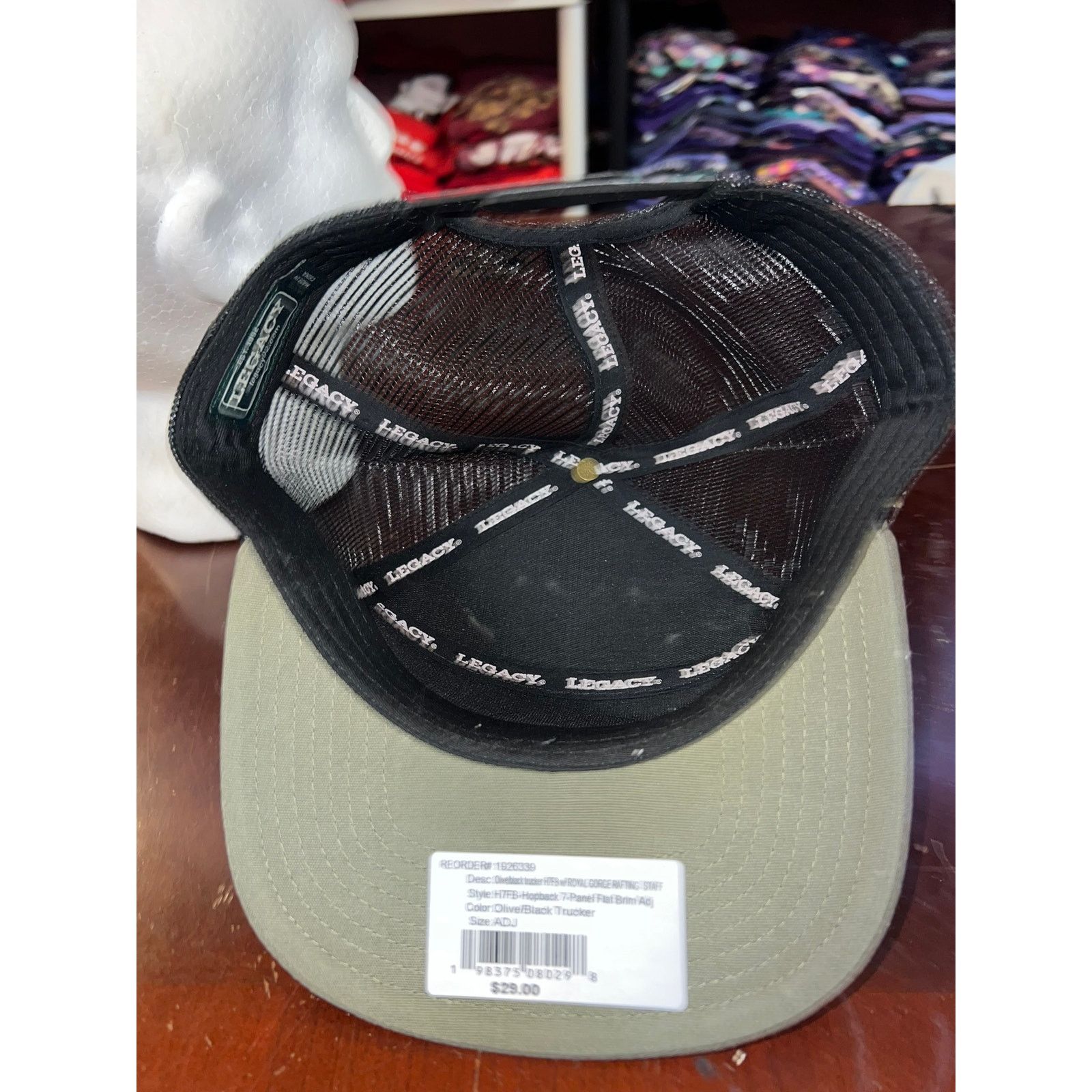 Vintage Royal Gorge Hat Staff Legacy Hopback Brown 7 Panel Flat Brim Size ONE SIZE - 6 Thumbnail