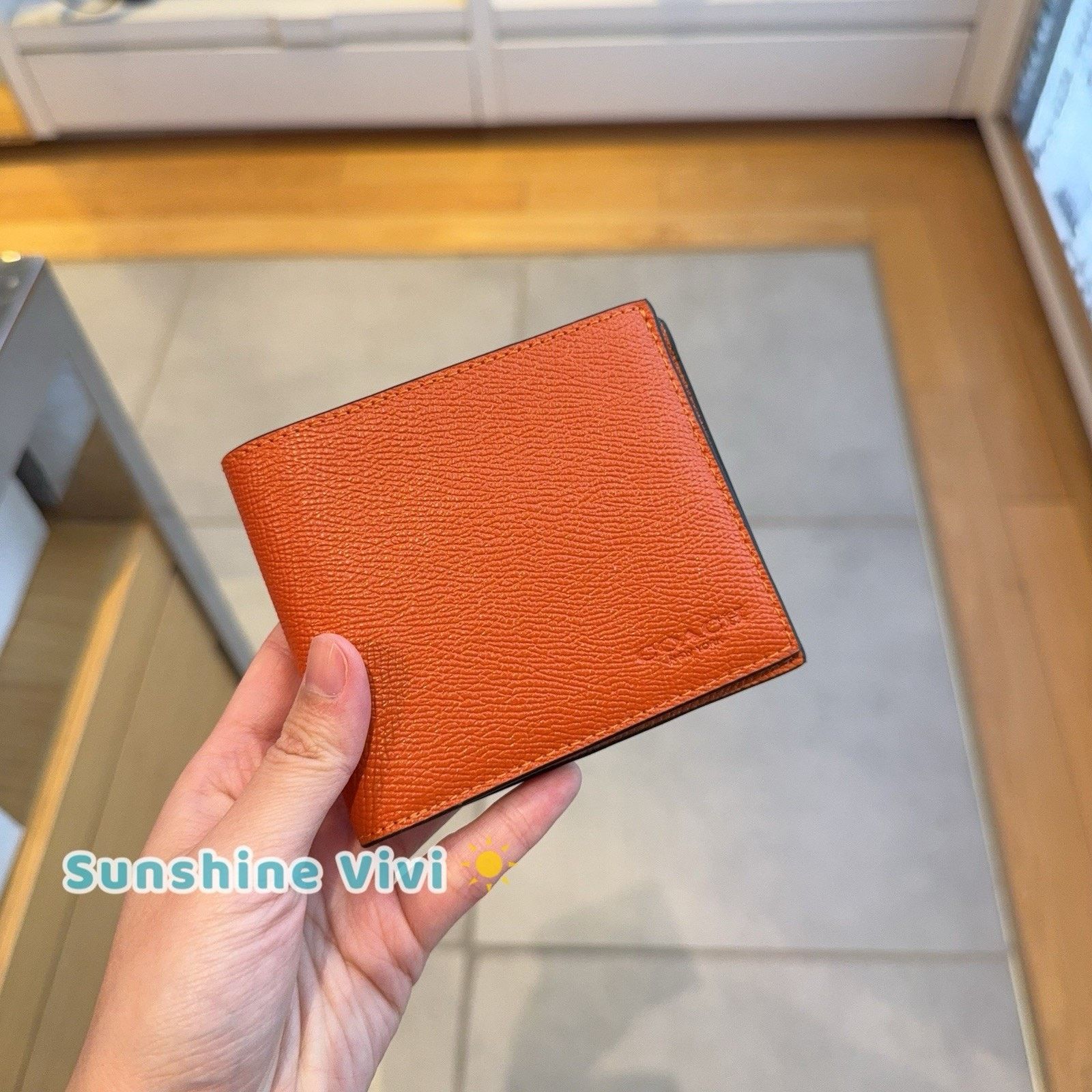 Coach NWT Coach Men Id Billfold Wallet CEB80 Spice Orange leather Size ONE SIZE - 1 Thumbnail