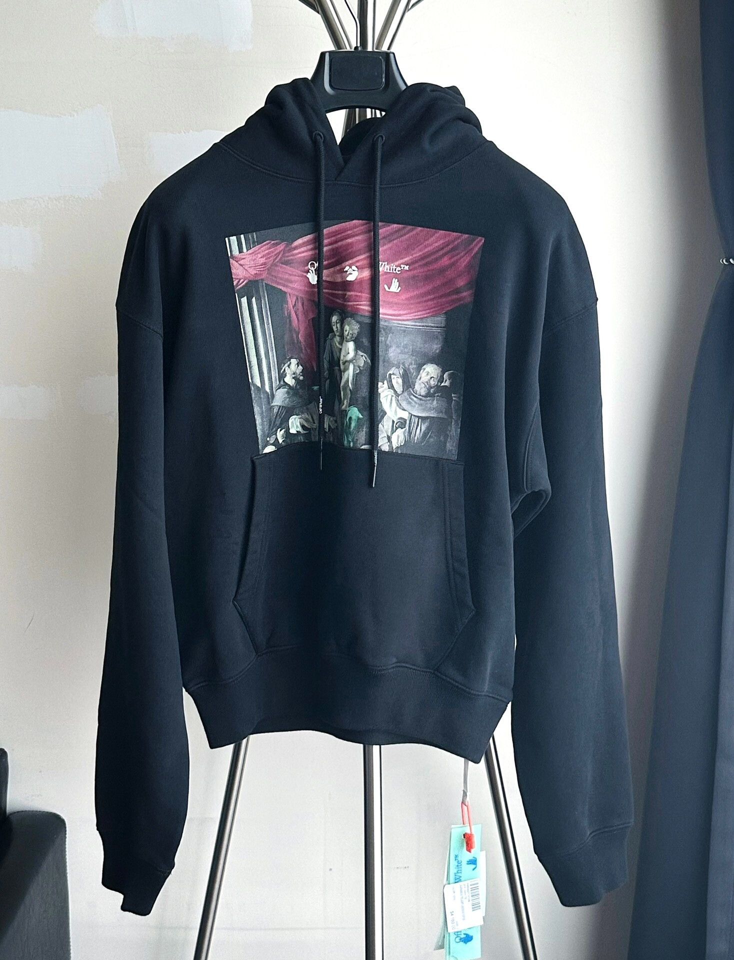 Balenciaga OFF-WHITE Printed Hooded Sweatshirt Size US S / EU 44-46 / 1 - 1 Thumbnail
