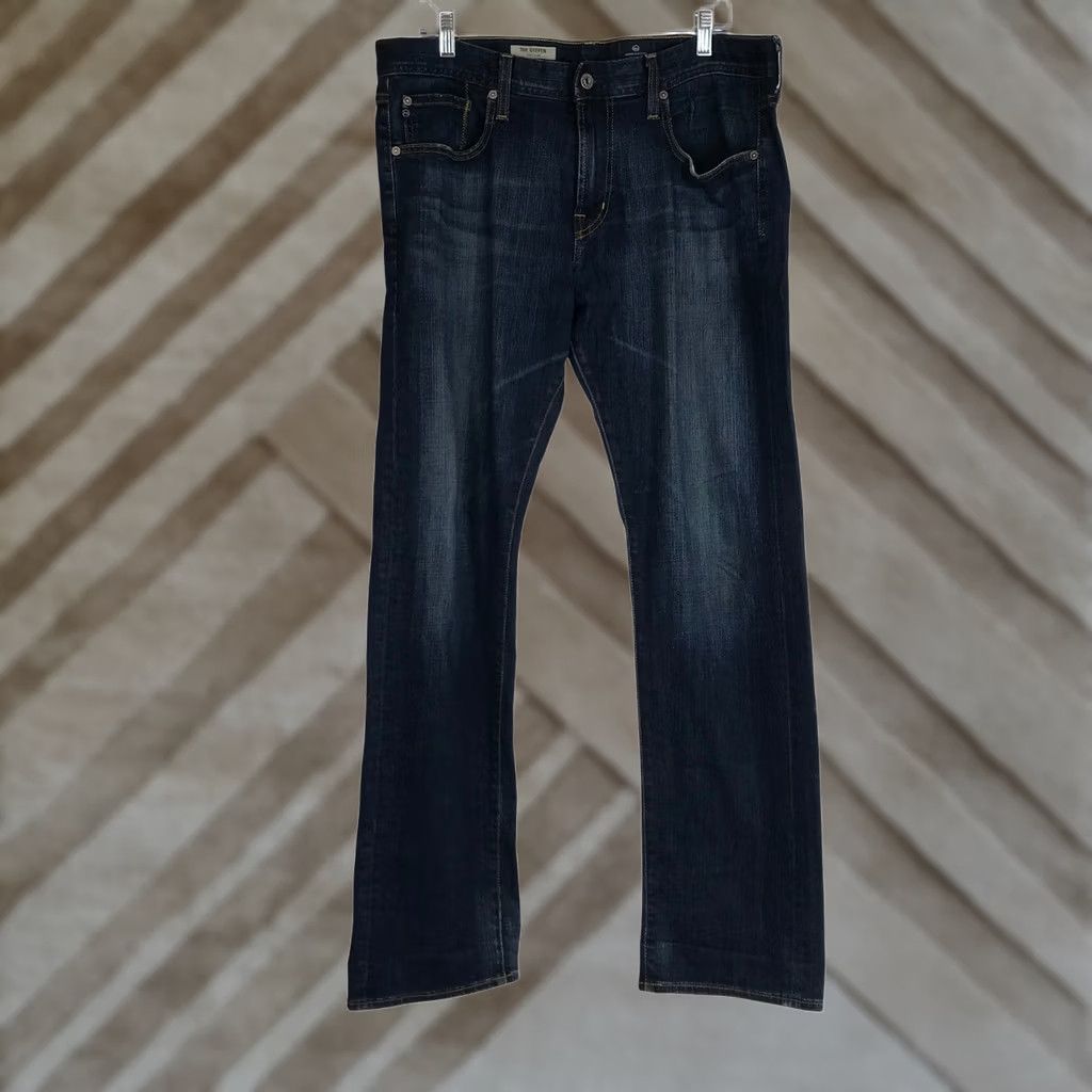 Denime AG Adriano Goldschmied The Geffen Easy Slim Dark Wash Denim Jeans Mens 38x32 Size US 34 / EU 50 - 1 Thumbnail