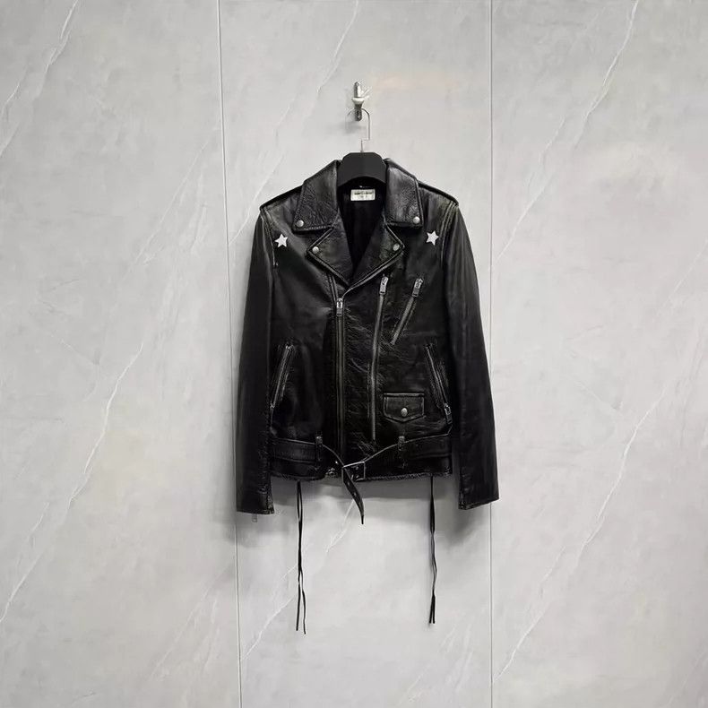 Saint Laurent Black Vintage Leather Jacket