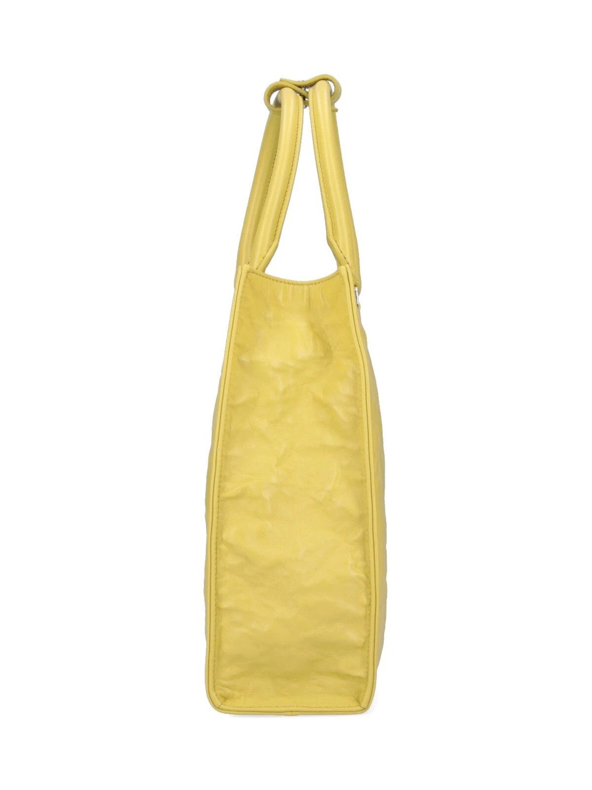 Prada PRADA Yellow Leather Tote Bag New Size ONE SIZE - 5 Thumbnail
