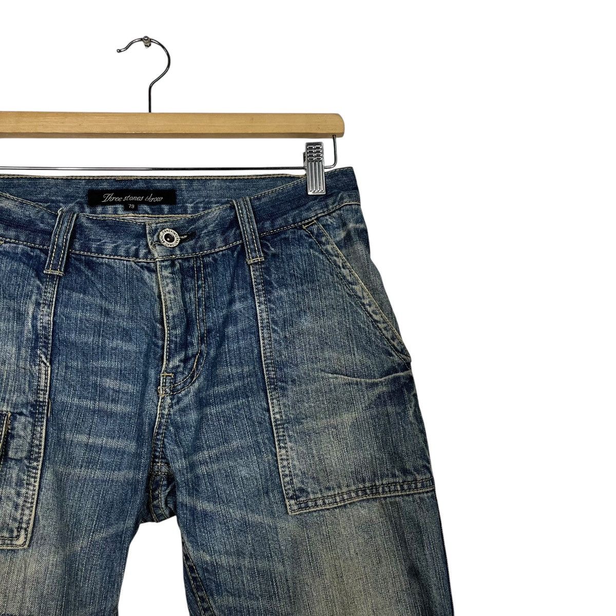 Japanese Brand Vintage Three Stone Throw Distressed Bush Pants Size 30" / US 8 / IT 44 - 5 Thumbnail