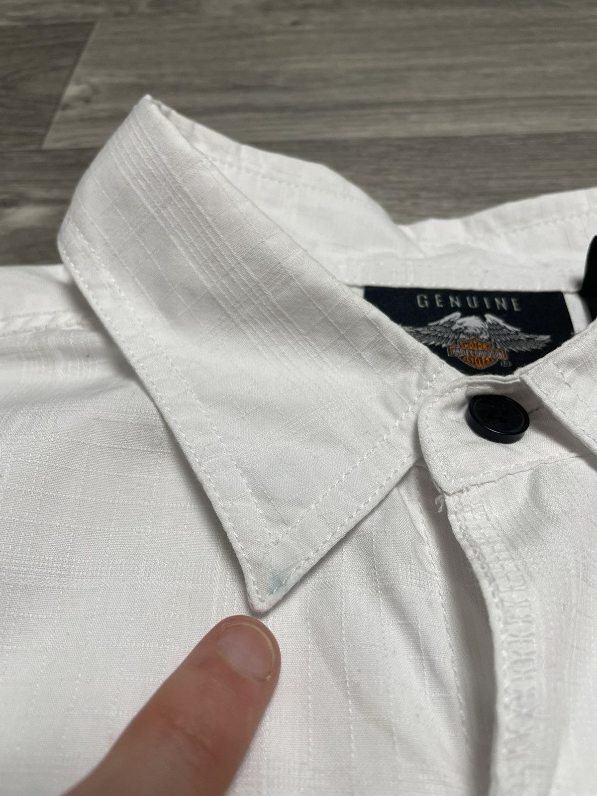 Harley Davidson Vintage Harley Davidson White Short Sleeve Shirt Button Up Size US L / EU 52-54 / 3 - 10 Thumbnail