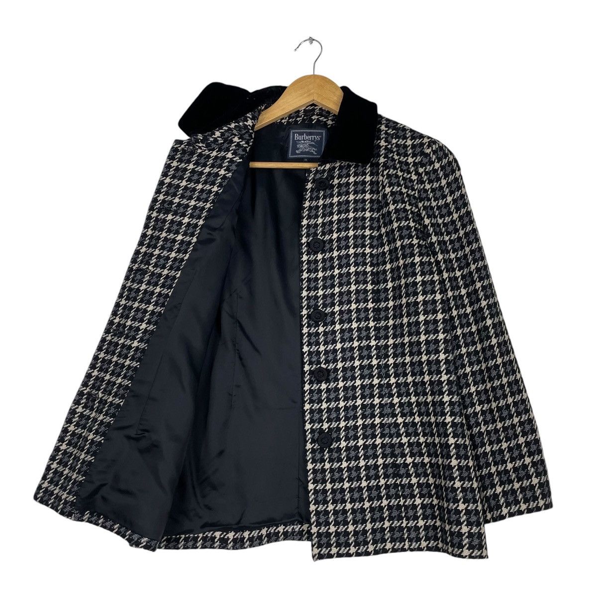 Burberry × Vintage 💥90s BURBERRYS CHECKED BLACK WHITE JACKET Size M / US 6-8 / IT 42-44 - 9 Thumbnail
