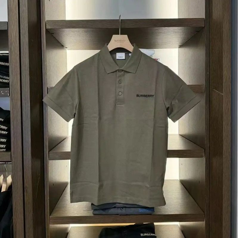 Burberry Burberry Men's Summer Green Cotton Polo Size US M / EU 48-50 / 2 - 1 Thumbnail