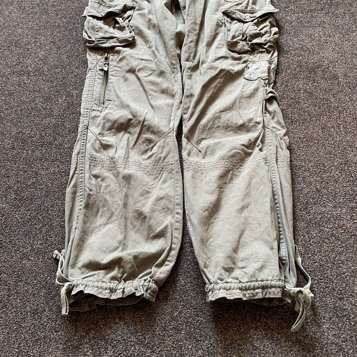 Vintage Y2K Baggy Cargo Pants Distressed Thrashed Streetwear Logo M Size 32" / US 10 / IT 46 - 2 Thumbnail
