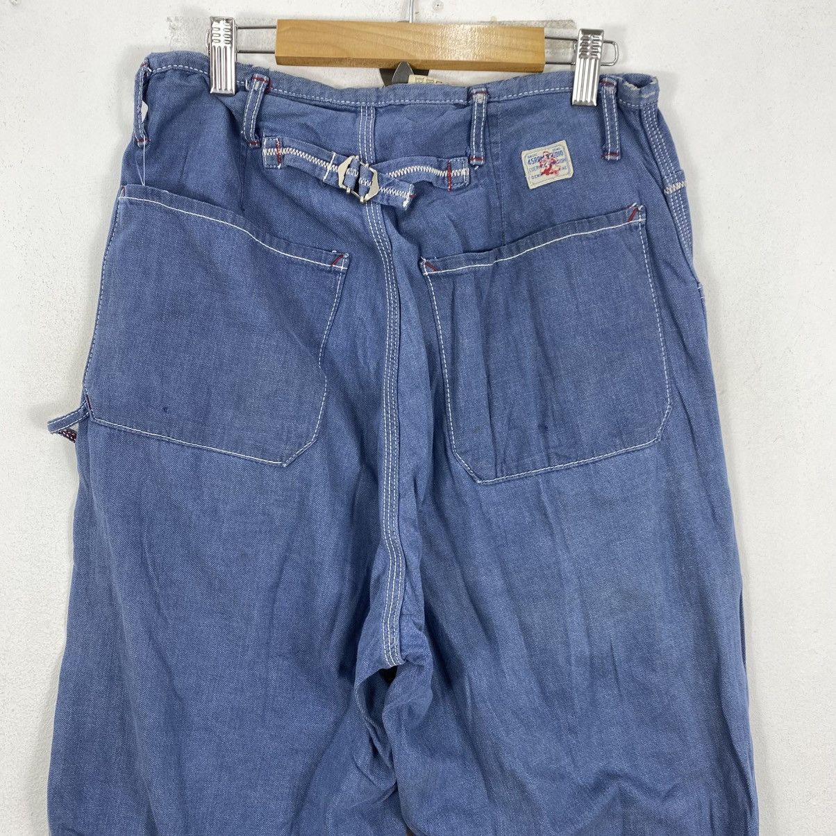 45rpm 45RPM Studio Japan Indigo Cinch Back Painter Pants Blue M Size US 28 / EU 44 - 6 Thumbnail