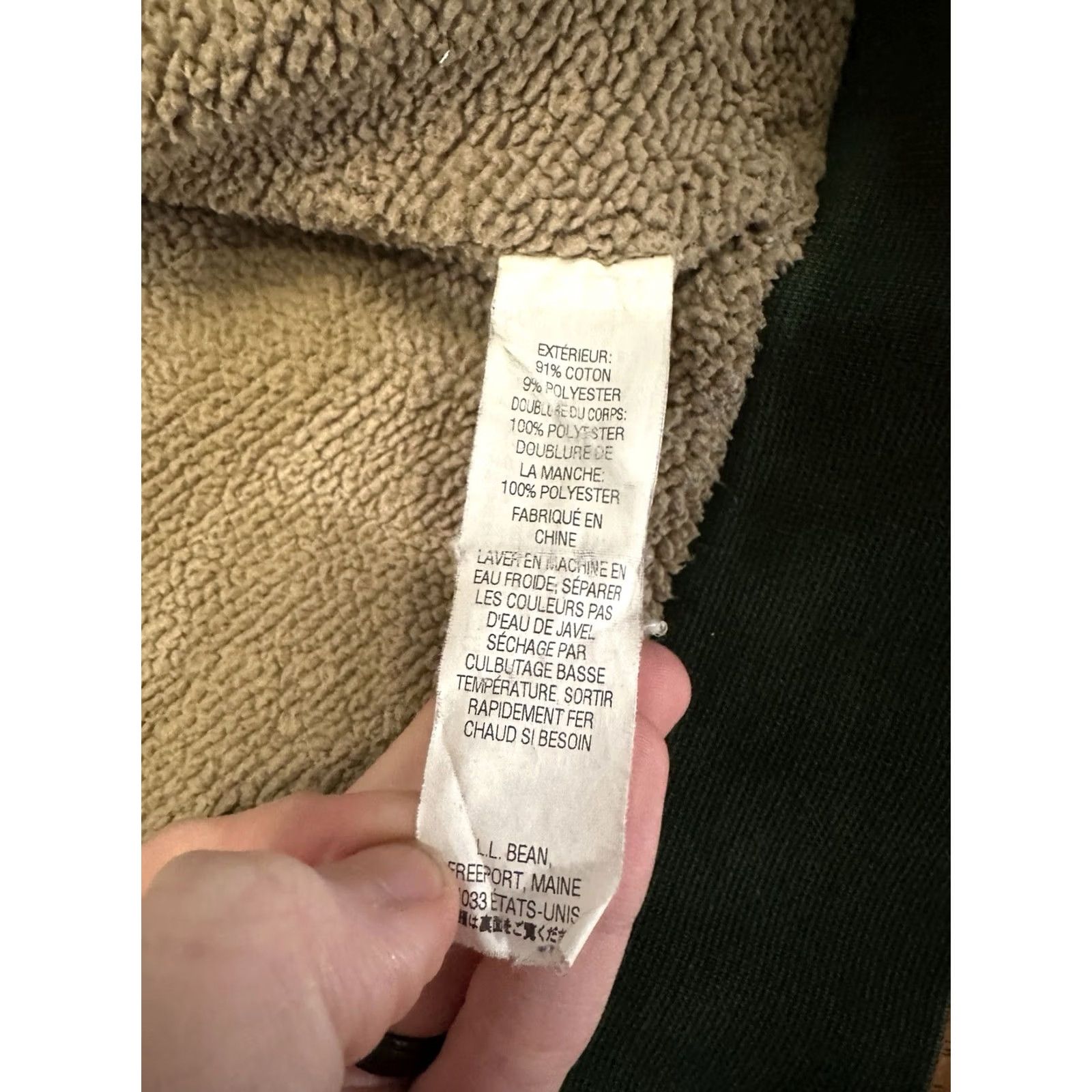 Vintage LL Bean Katahdin Iron Works Sherpa Lined Jacket XL Green Sun Faded Size US XL / EU 56 / 4 - 6 Thumbnail