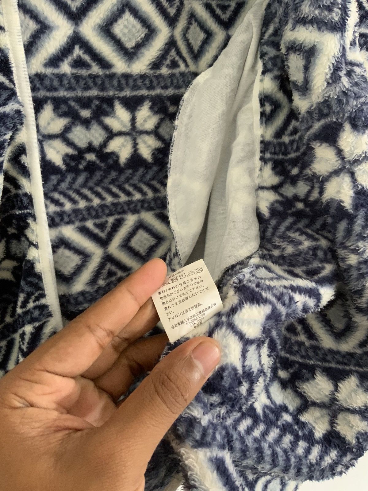 If Six Was Nine Vintage Basically Native Indigo Blue Fleece Size US L / EU 52-54 / 3 - 11 Thumbnail