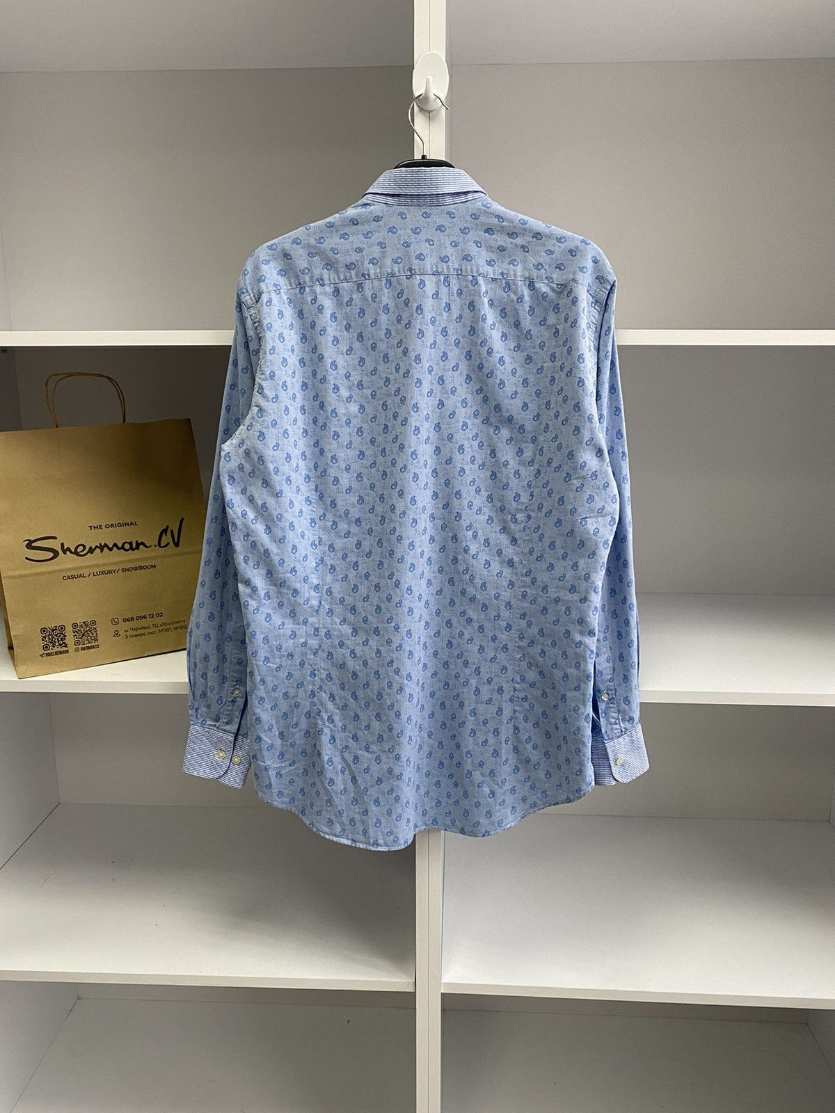 Designer × Etro × Vintage Vintage Etro Blue Luxury Denim Shirt Size US M / EU 48-50 / 2 - 11 Thumbnail
