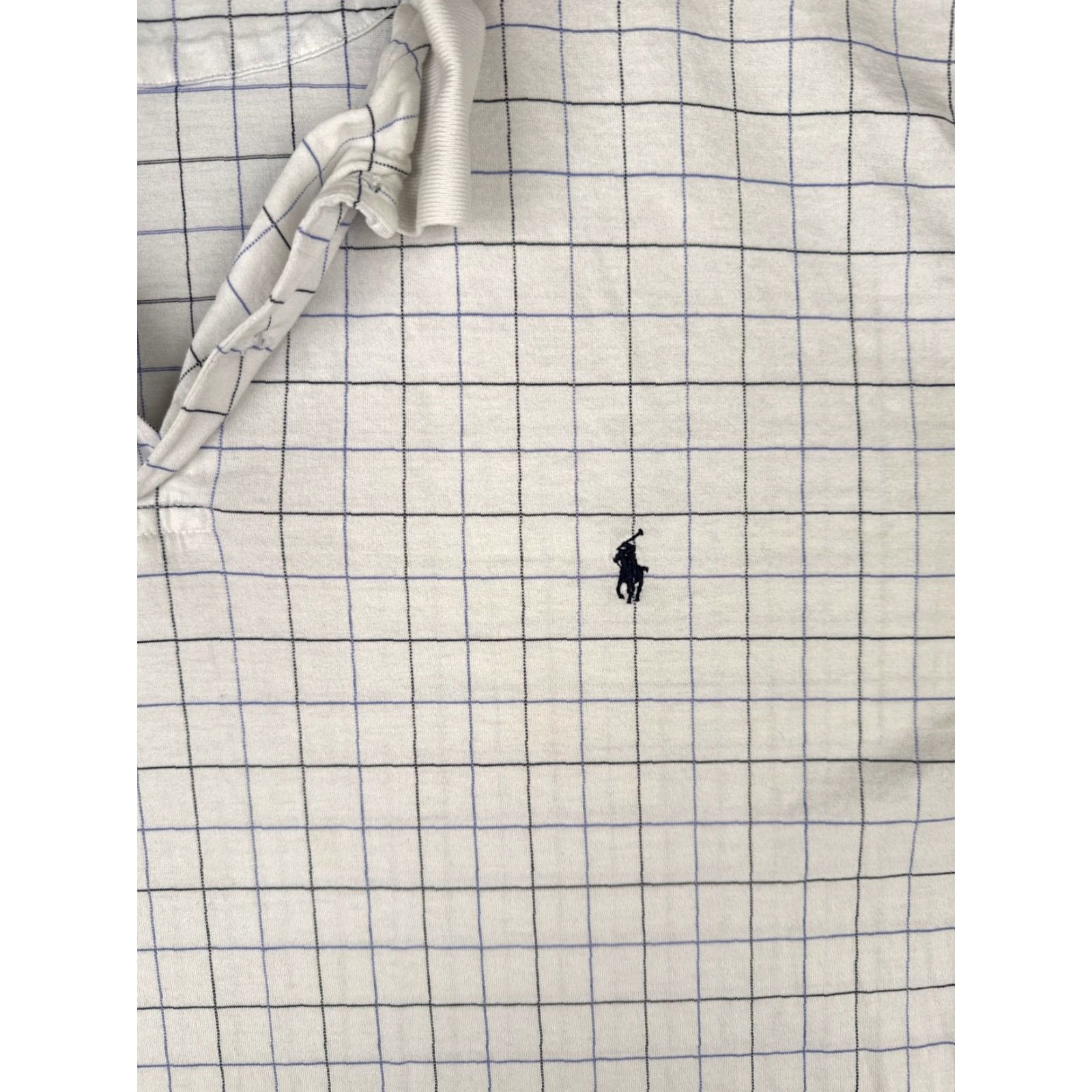 Ralph Lauren Ralph Lauren Shirt Adult 2XL White Check 100% Cotton Short Sleve Polo Size US XXL / EU 58 / 5 - 6 Thumbnail