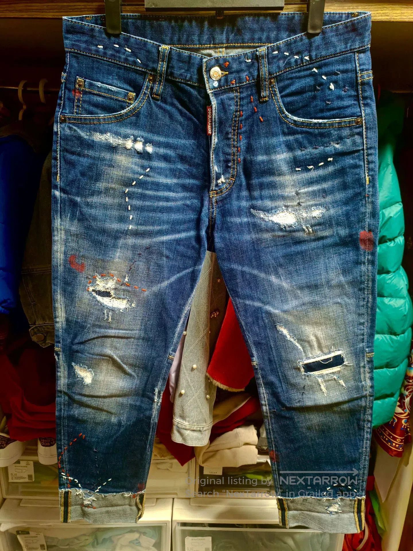 Dsquared2 Dsquared2 Colorful Stitch Jeans. Size US 30 / EU 46 - 1 Thumbnail