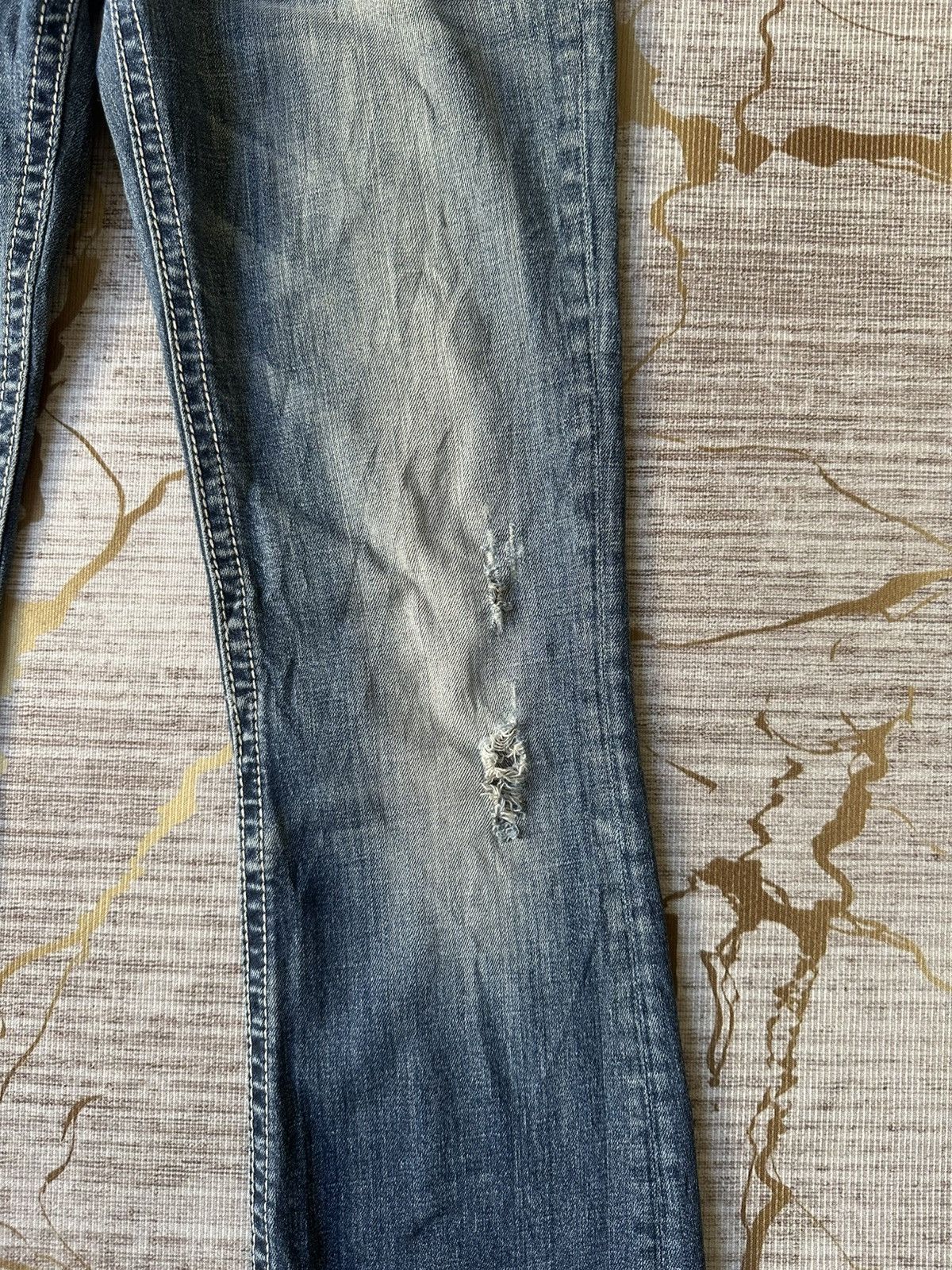 Tornado Mart FLARE Be/Rock For Express Distressed Denim Size 27" / US 4 / IT 40 - 10 Thumbnail