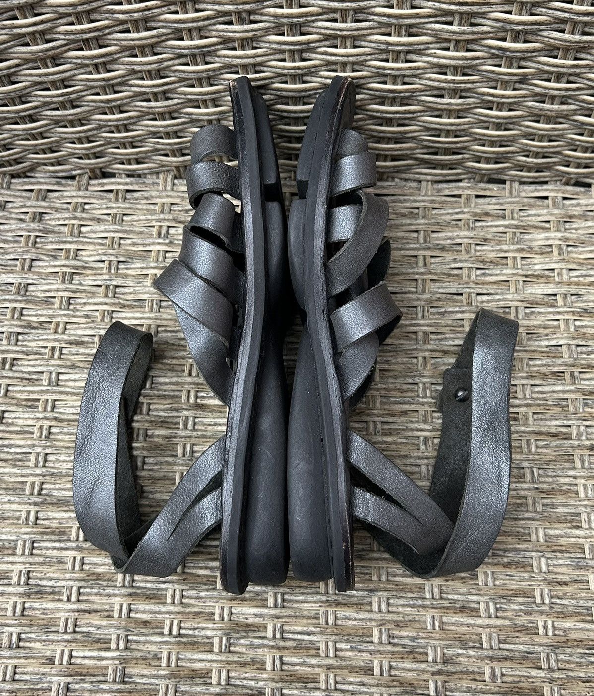 Trippen Trippen Swamp F Black Leather Sandals Size 36 Size US 6 / IT 36 - 5 Thumbnail