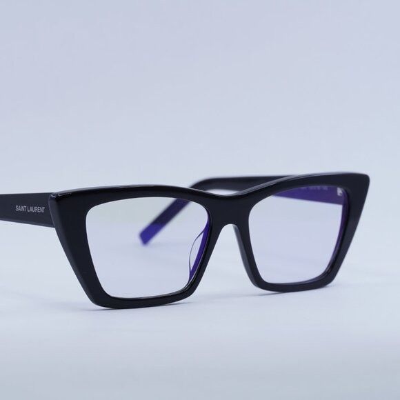 Saint Laurent Paris Saint Laurent SL276 MICA 025 Sunglasses Black Cat Eye Frame Size ONE SIZE - 7 Thumbnail