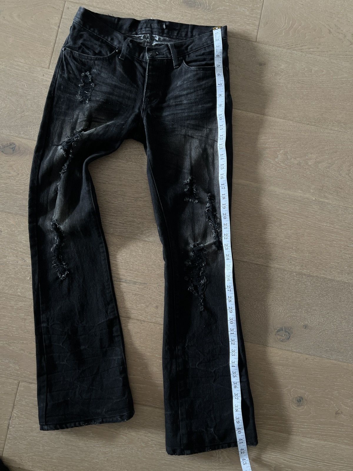 GOSTAR DE FUGA Gostar De Fuga black distressed denim jeans Size US 29 - 7 Thumbnail