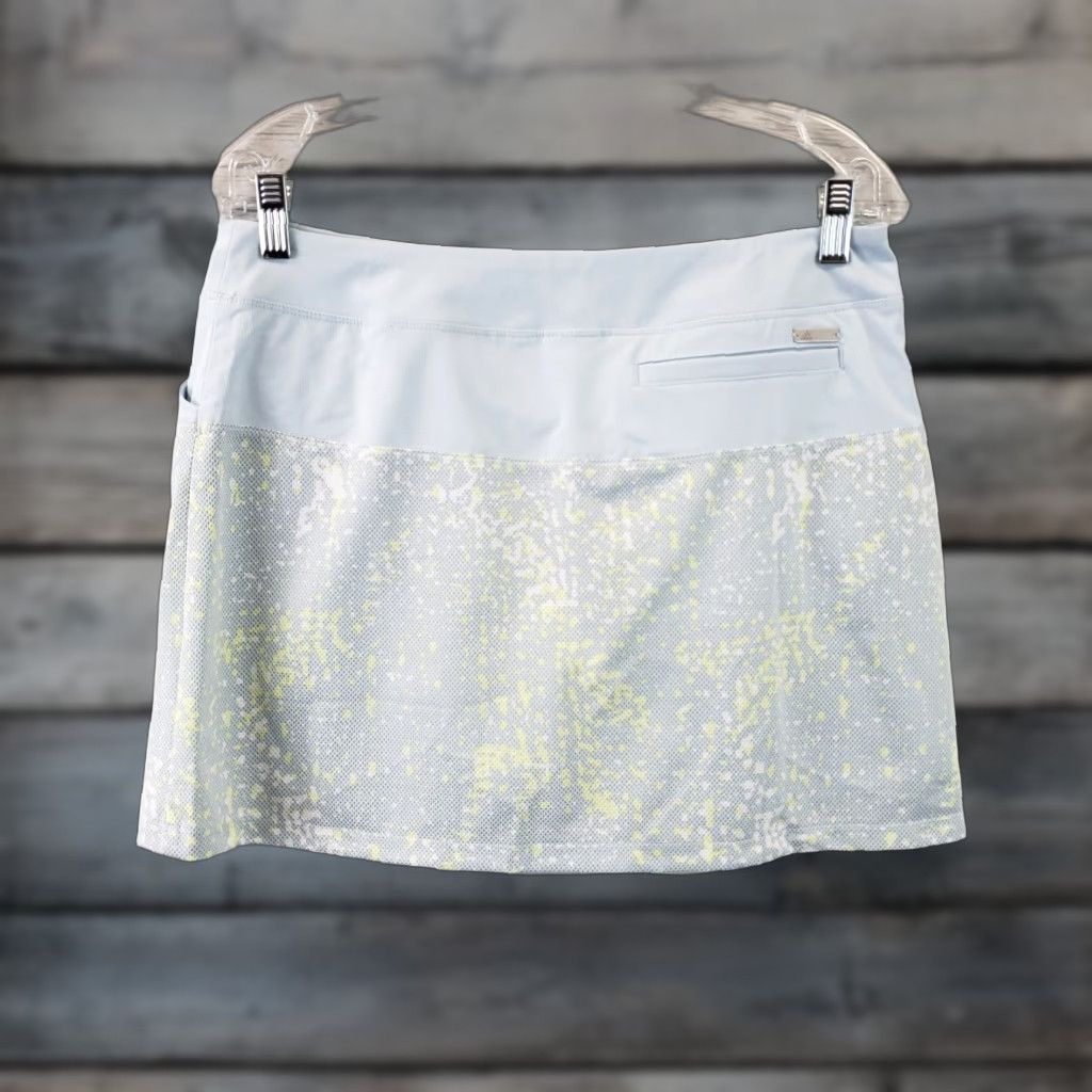 Adidas Adidas Skort Small Blue Green Pull On Pockets Womens Activewear Shorts Skirt Size ONE SIZE - 1 Thumbnail