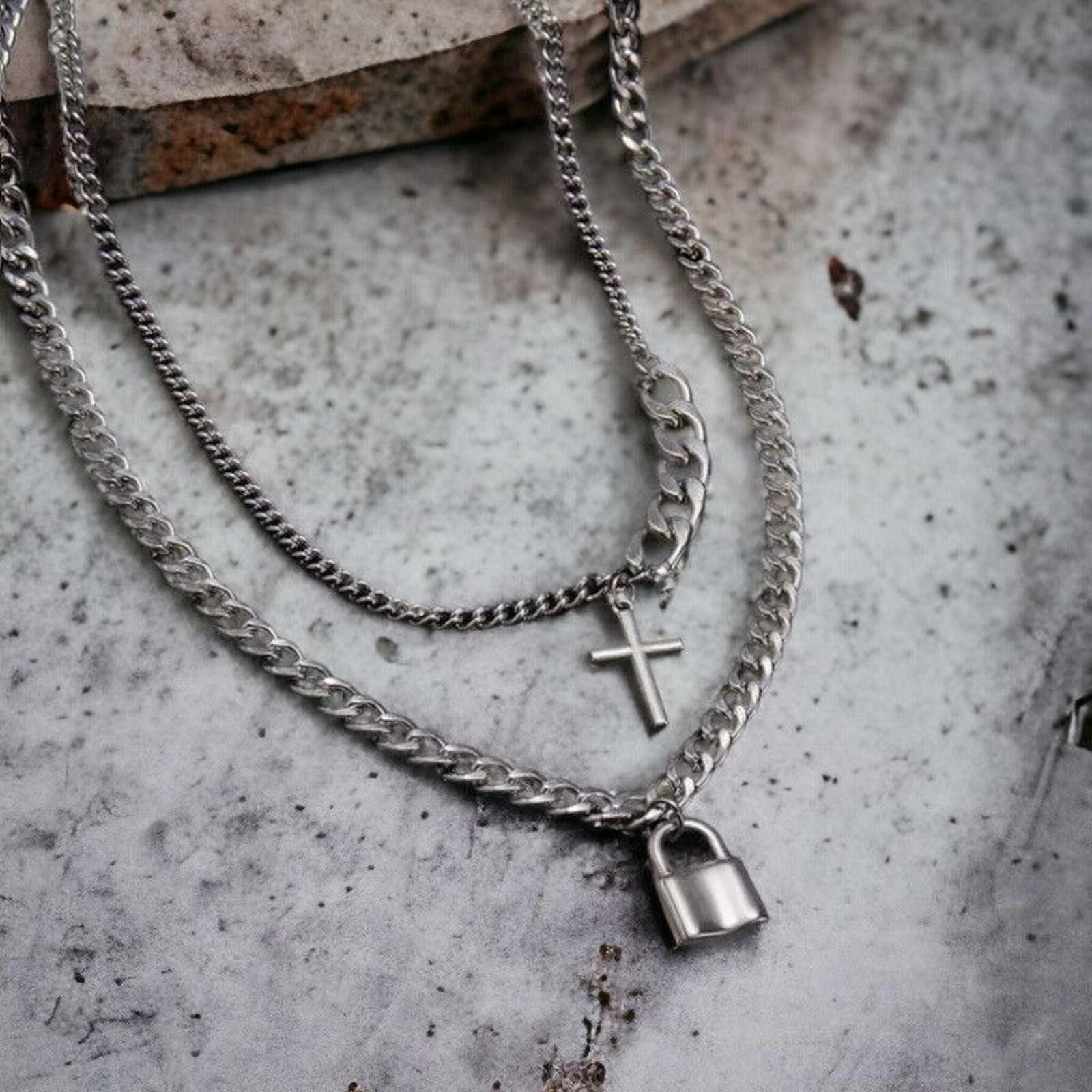 Jewelry Lock Chain Necklace Size ONE SIZE - 3 Thumbnail