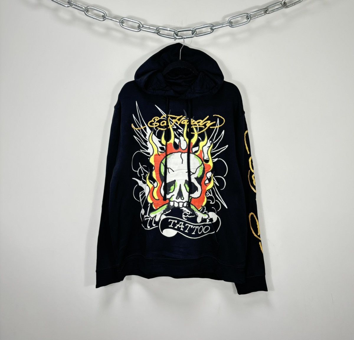 Ed Hardy Vintage Ed Hardy Skull Tattoo Y2K NEW Hype Black Hoodie Size US XL / EU 56 / 4 - 1 Thumbnail