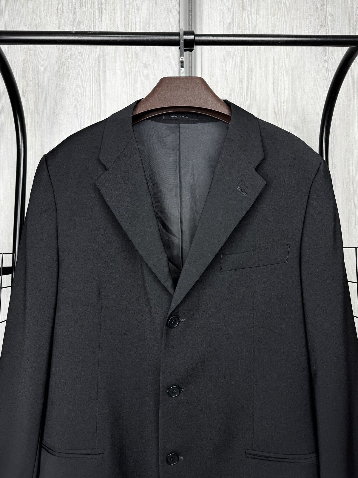 Emporio Armani Emporio Armani Black pure wool 3 buttons classic suit sz 54 Size 44R - 5 Thumbnail