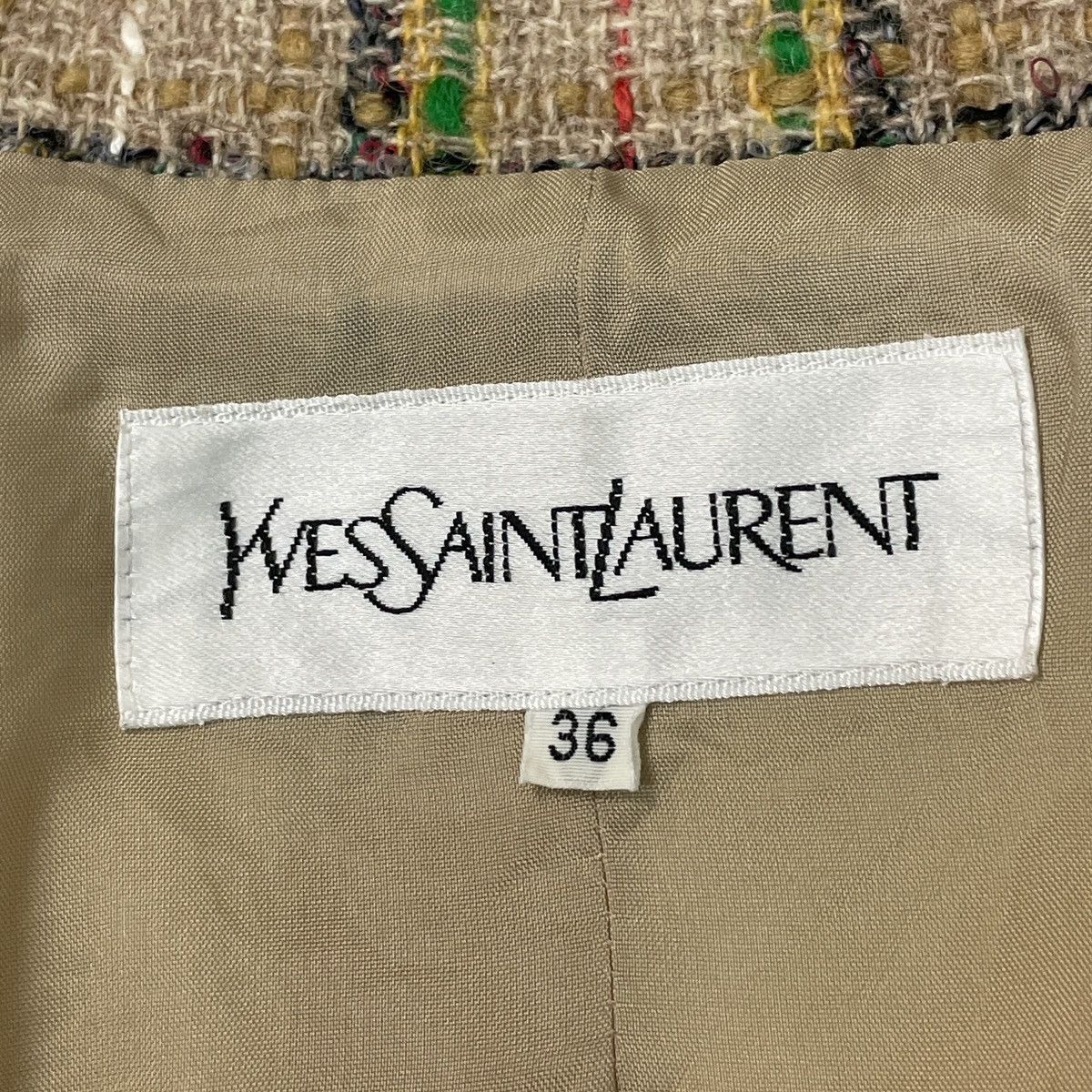 Yves Saint Laurent Yves Saint Laurent Tweed Blazer Size XS / US 0-2 / IT 36-38 - 14 Thumbnail
