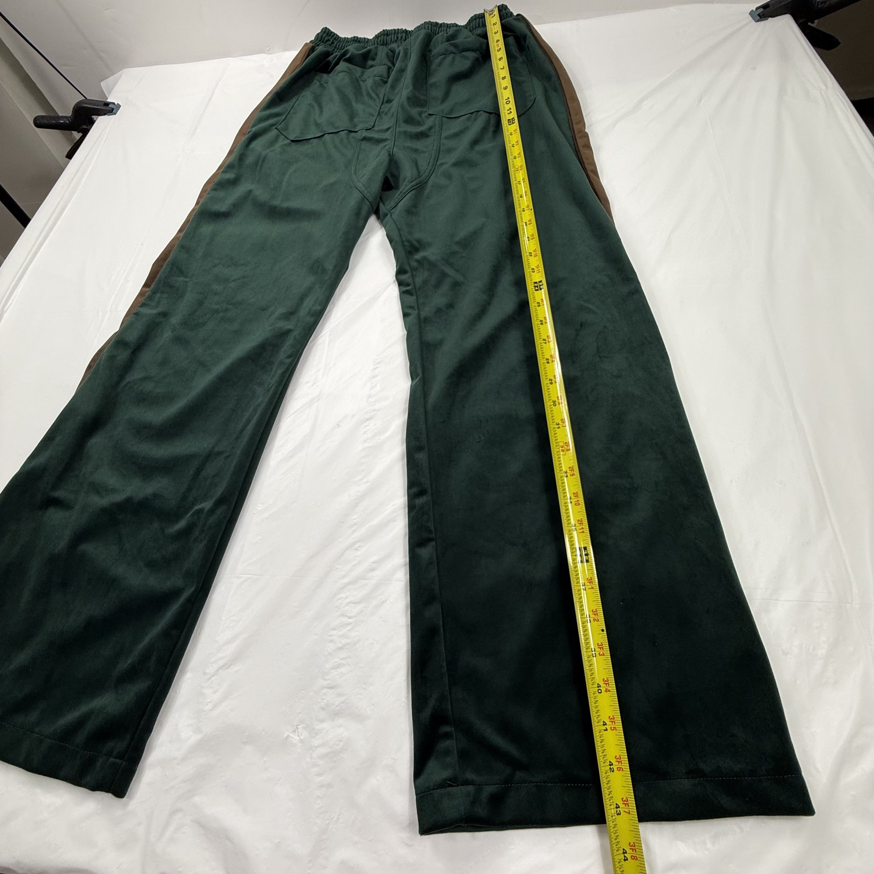 Rhude Rhude Crest Velour Track Pants Green Brown Side Stripe XXL Size US 36 / EU 52 - 4 Thumbnail