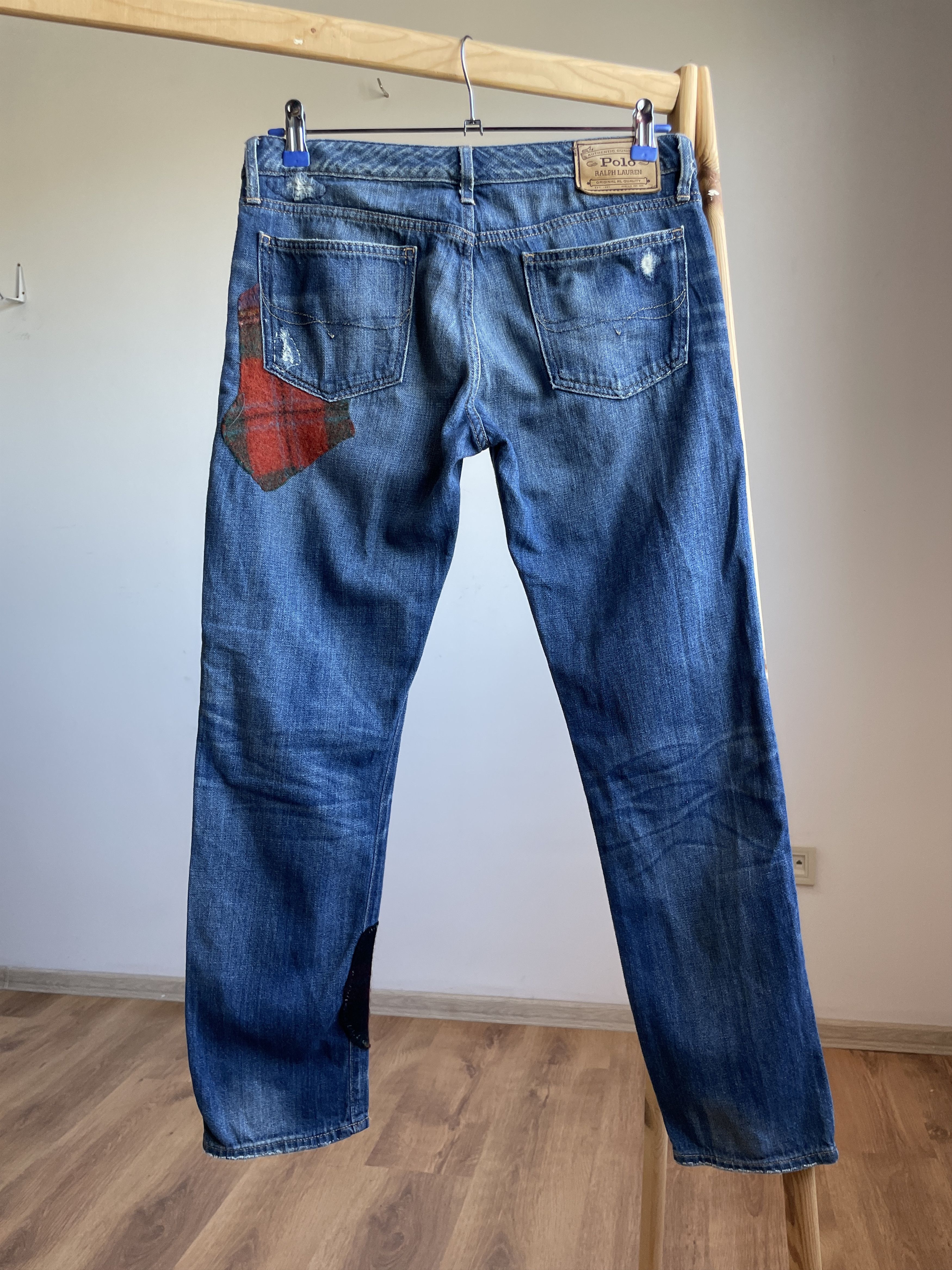 Polo Ralph Lauren Polo Ralph Lauren Women Astor Boyfriend Sashiko Repair Denim Size 28" / US 6 / IT 42 - 2 Thumbnail