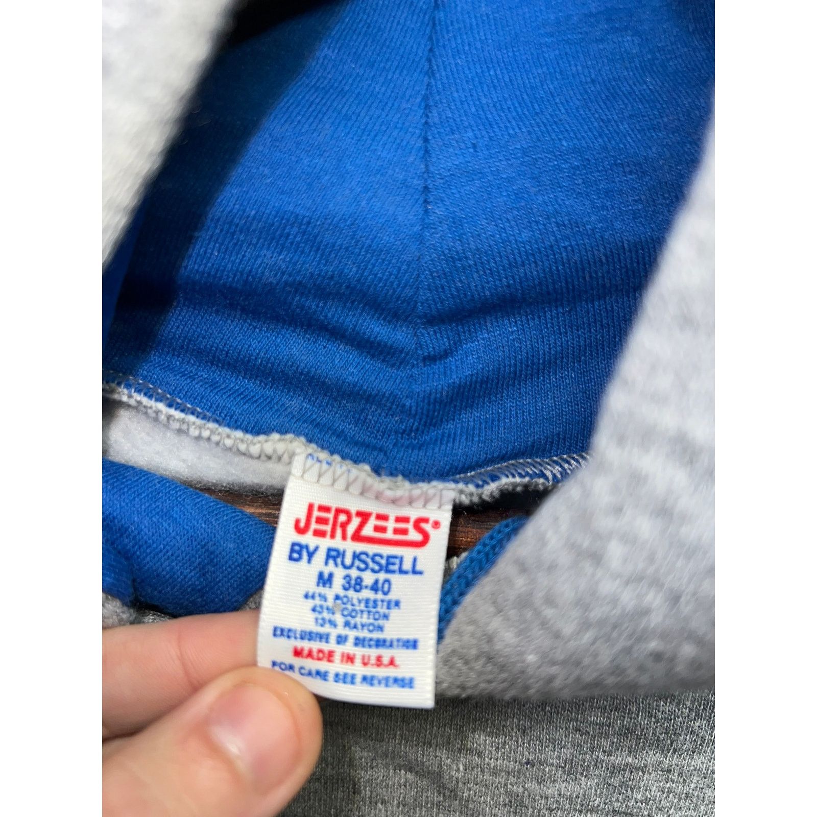 Jerzees 80s 90s Vintage Montana Hoodie Jacket Outerwear VTG M Blue Size US M / EU 48-50 / 2 - 7 Thumbnail