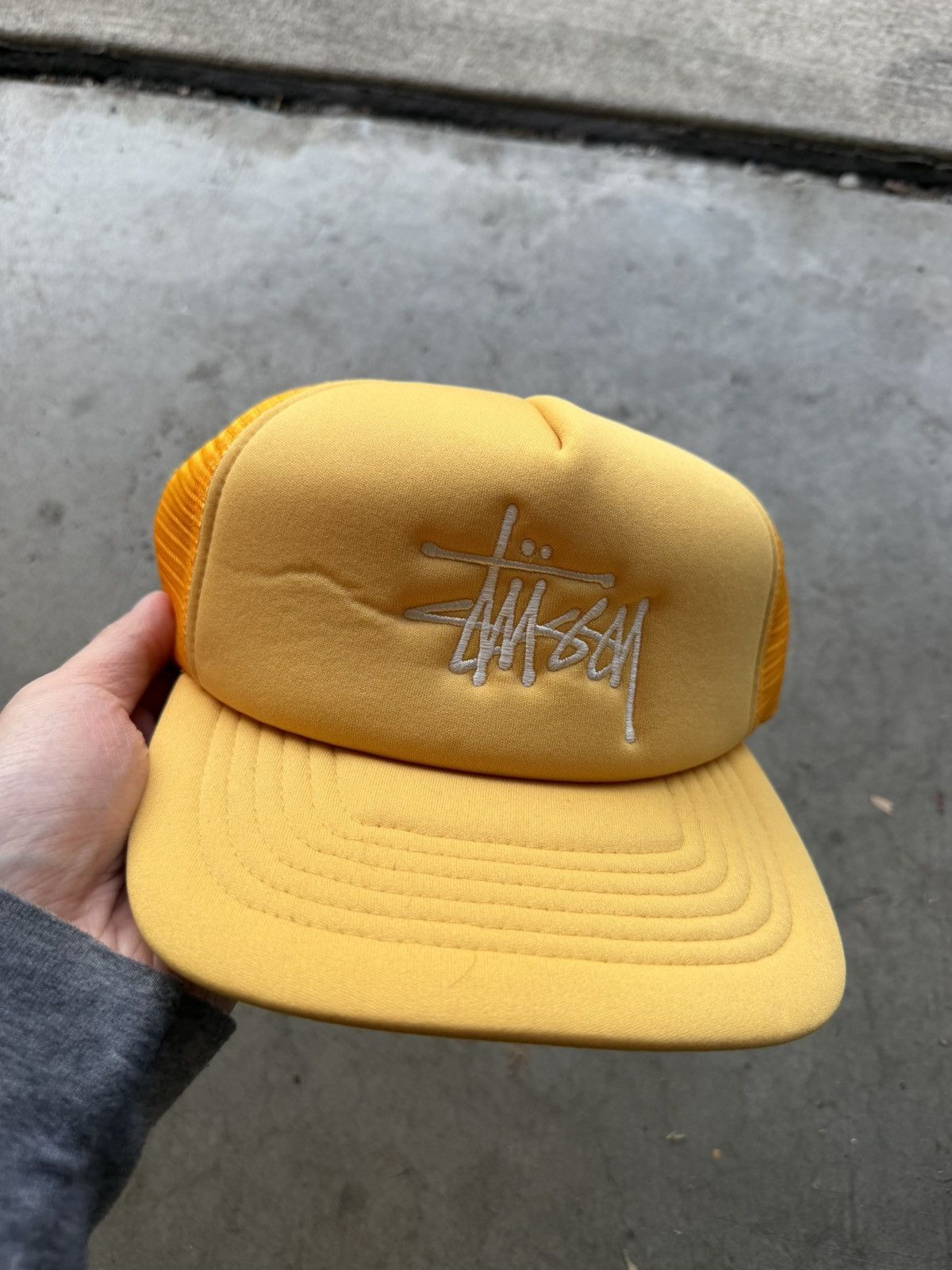 Stussy Yellow Stussy Trucker Hat Size ONE SIZE - 1 Thumbnail