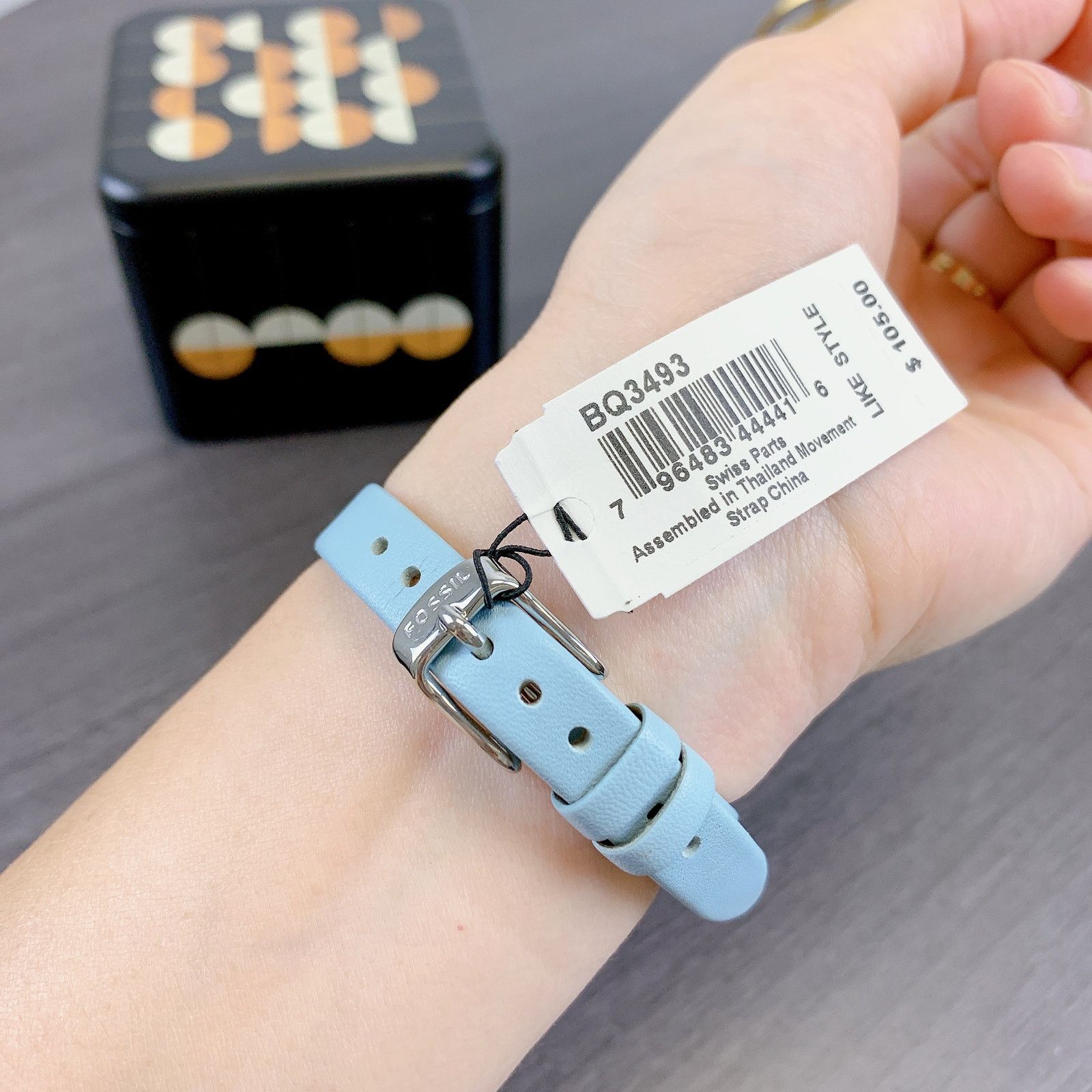 Fossil Fossil BQ3493 Tillie Mini Three-hand Aqua Leather Watch Size ONE SIZE - 3 Thumbnail