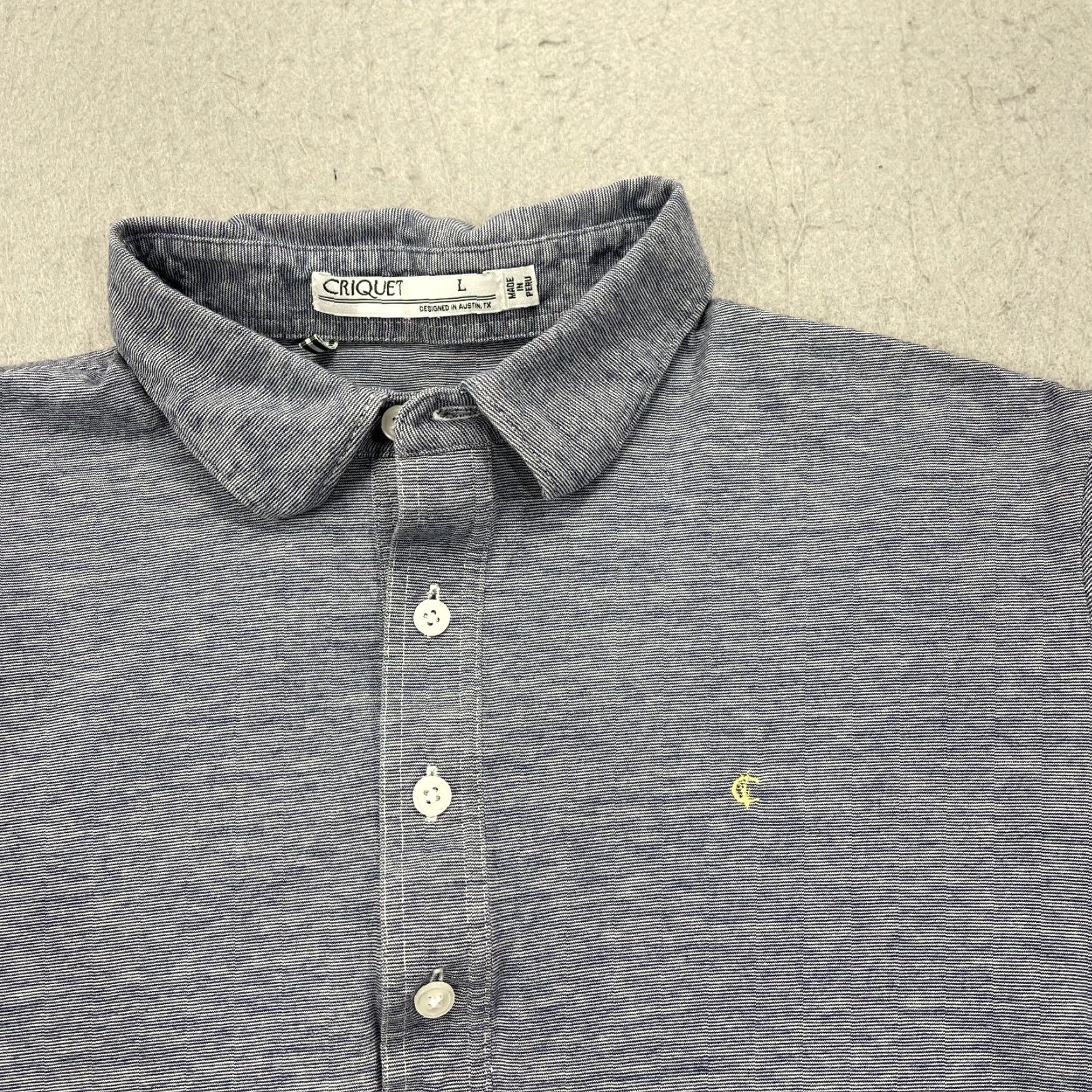 Vintage Criquet Polo Shirt Mens L Blue Solid 100% Cotton Golf Polo Shirt Mens L Blue Solid 100% Cotton Golf Size US L / EU 52-54 / 3 - 2 Thumbnail