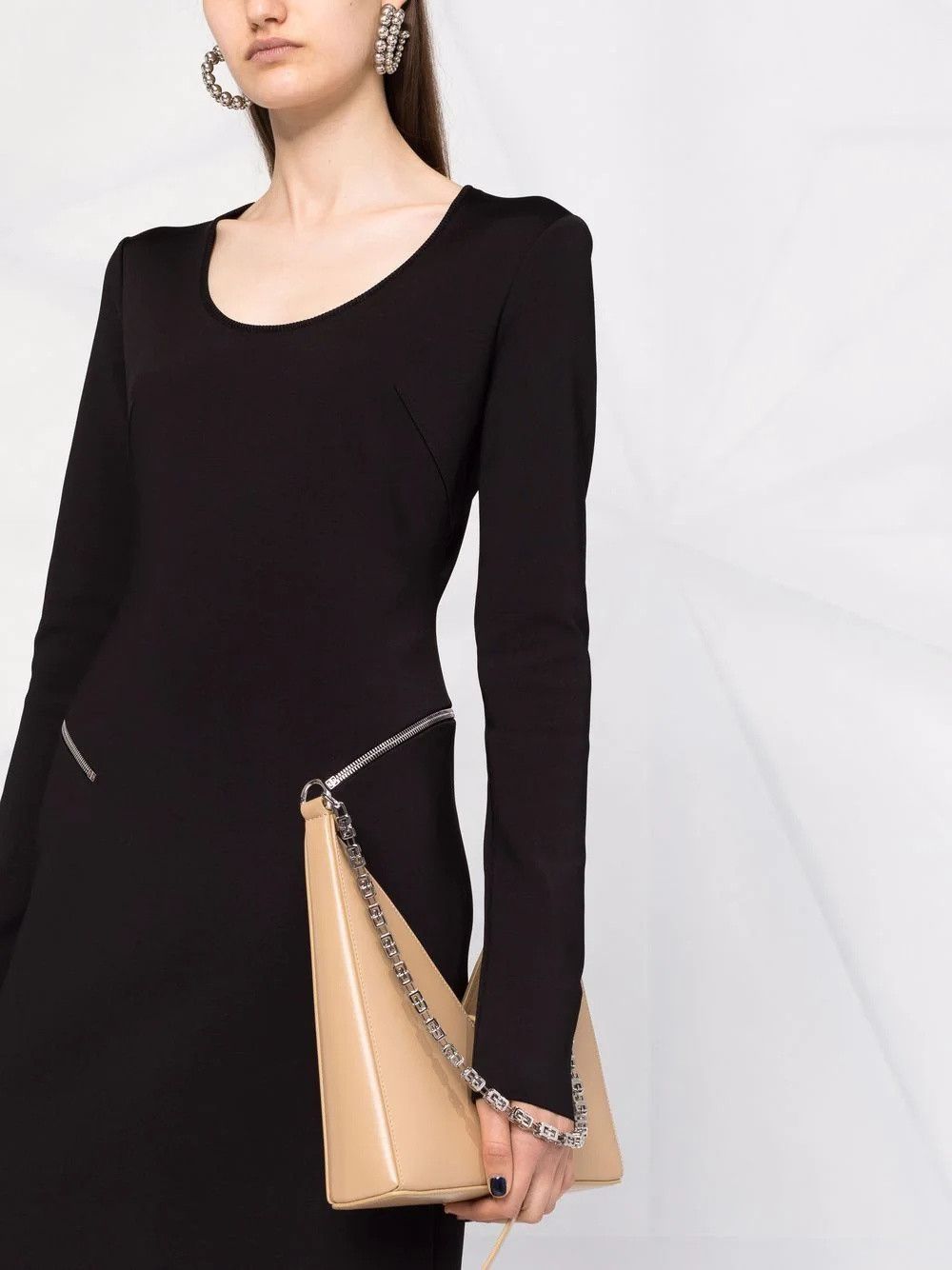 Givenchy o1y0925 Midi Dress in Black Size XS / US 0-2 / IT 36-38 - 2 Thumbnail