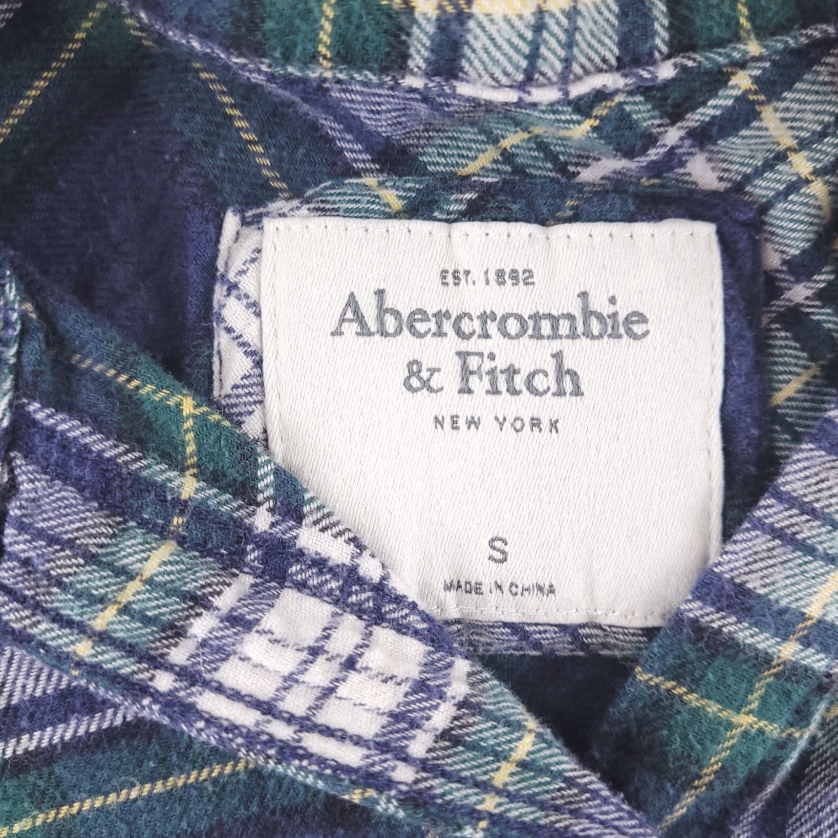 Abercrombie & Fitch Abercrombie Shirt Womens Small Flannel Green Button Up Long Sleeve Plaid Collared Size S / US 4 / IT 40 - 3 Thumbnail