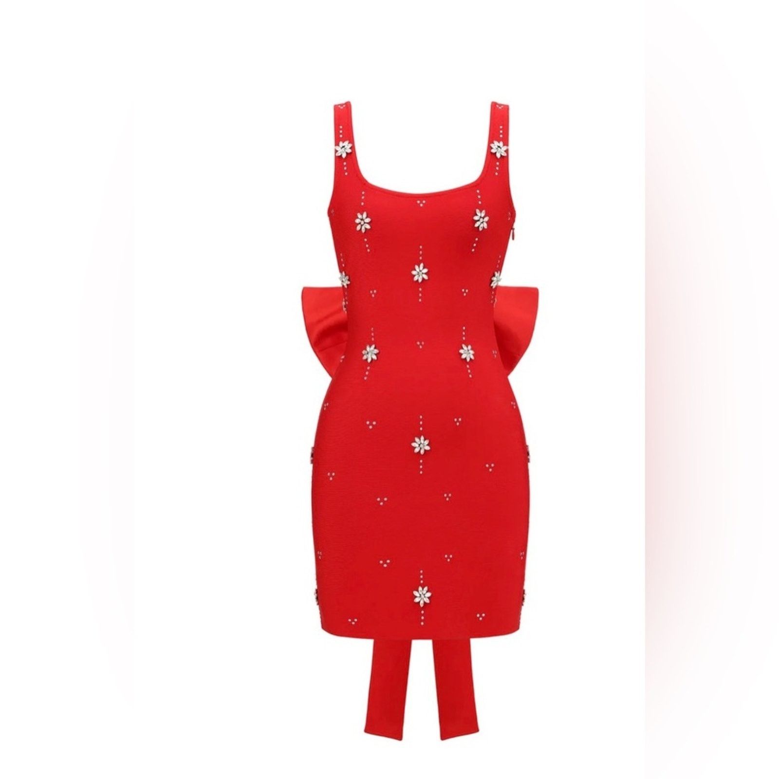Other Luxe Red Bow-Back Dress size S Size S / US 4 / IT 40 - 7 Thumbnail