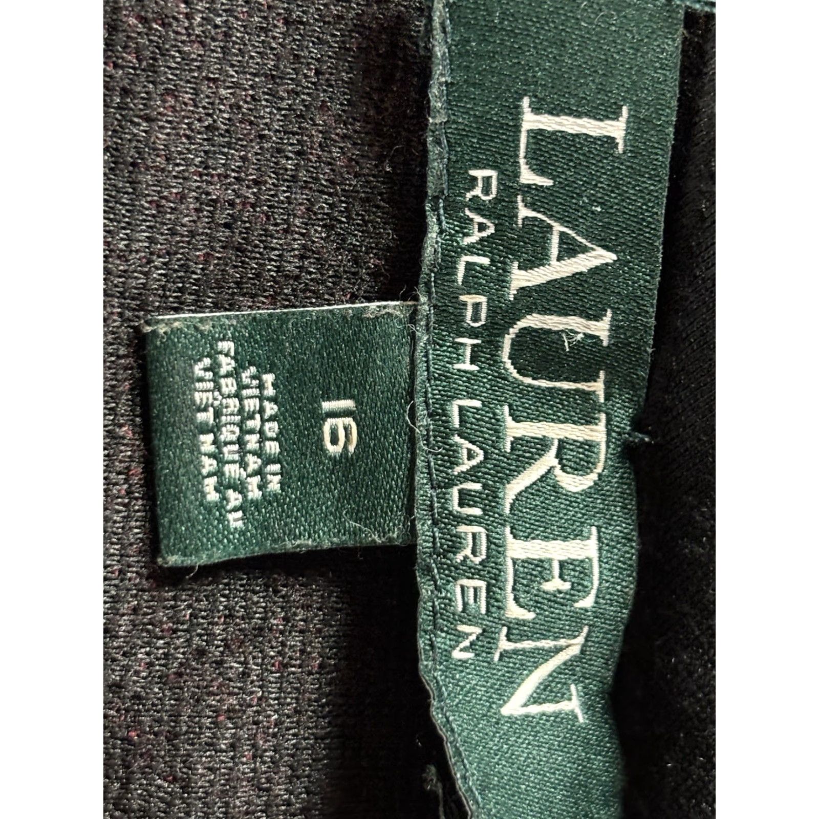 Ralph Lauren VINTAGE Lauren Ralph Lauren Women’s Sheath Dress Size 16 Knee-Length 2 Tone Maroon Black Stretch Office Career Size XXL / US 16-18 / IT 52-54 - 7 Thumbnail