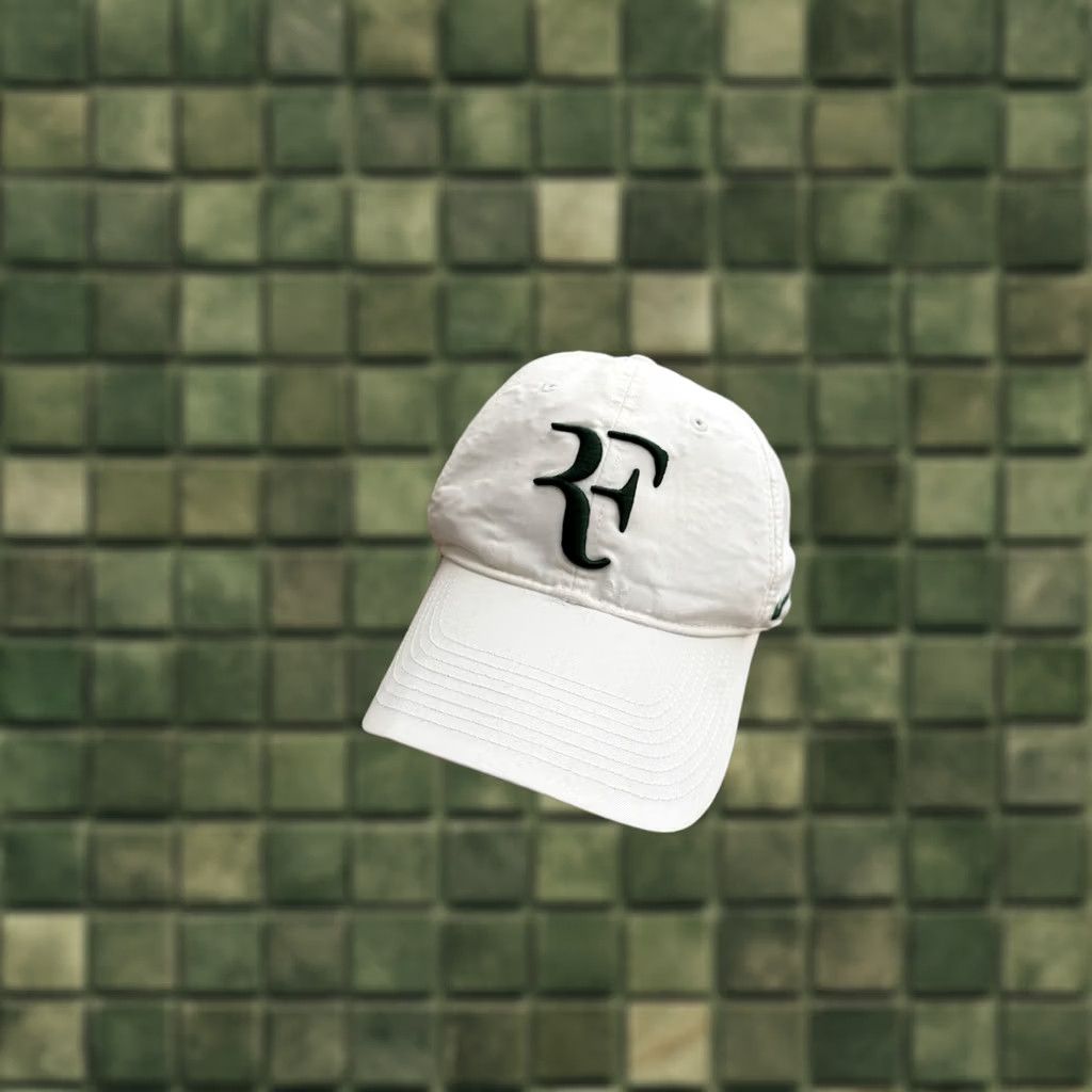 Nike VINTAGE Nike RF Big Logo Tennis White Cap One Size Men Size ONE SIZE - 1 Thumbnail