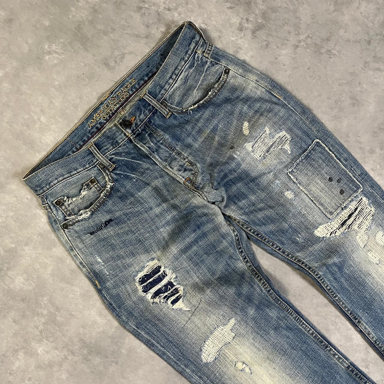 Number (N)ine 2000s Hysteric Patchwork Distressed Bootcut y2k Lgb Ifsix Size US 32 / EU 48 - 3 Thumbnail