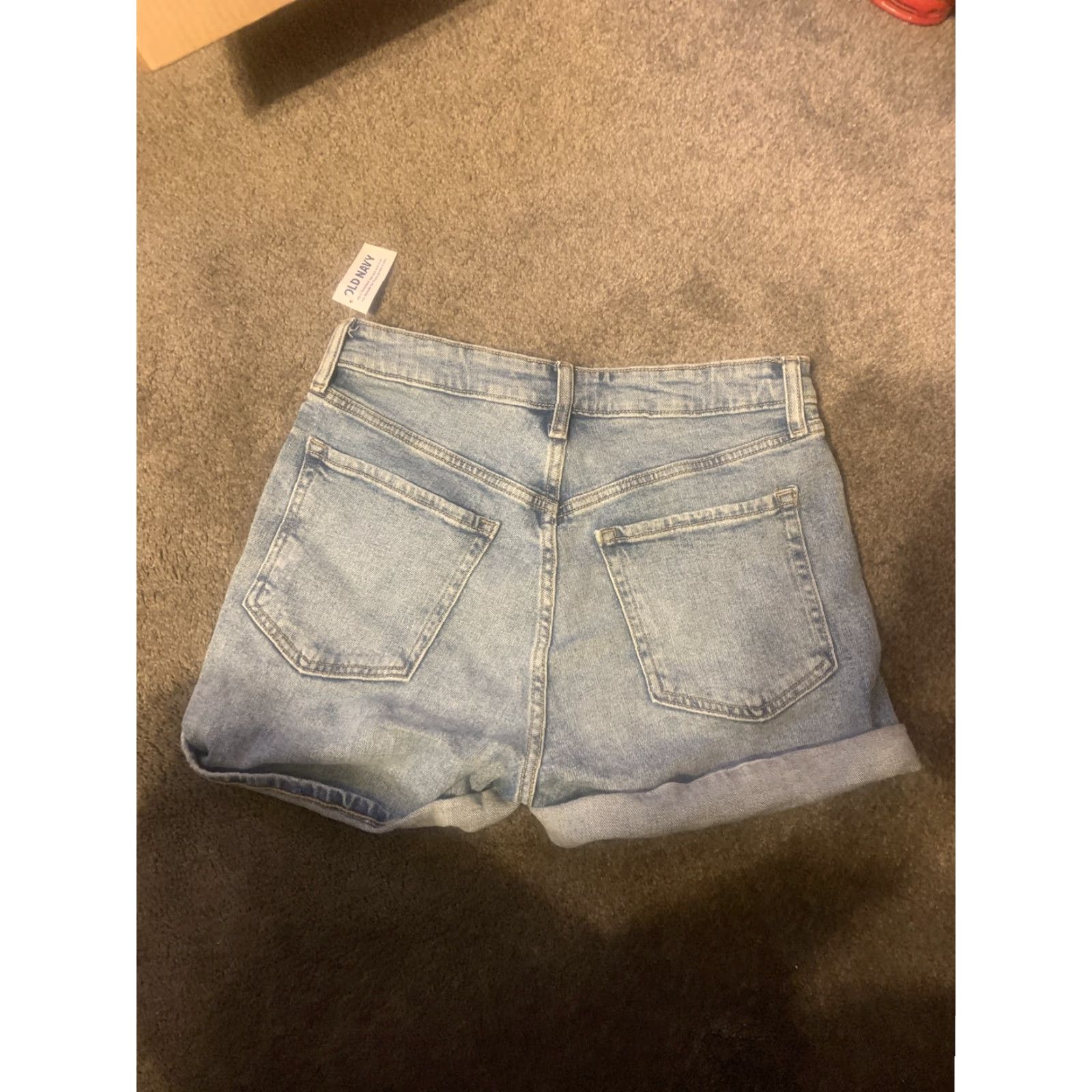 Old Navy VINTAGE? Old Navy High-Rise O.G. Straight 5" Inseam Women’s Size 10 Roll Cuff Denim NWT Size 32" / US 10 / IT 46 - 4 Thumbnail