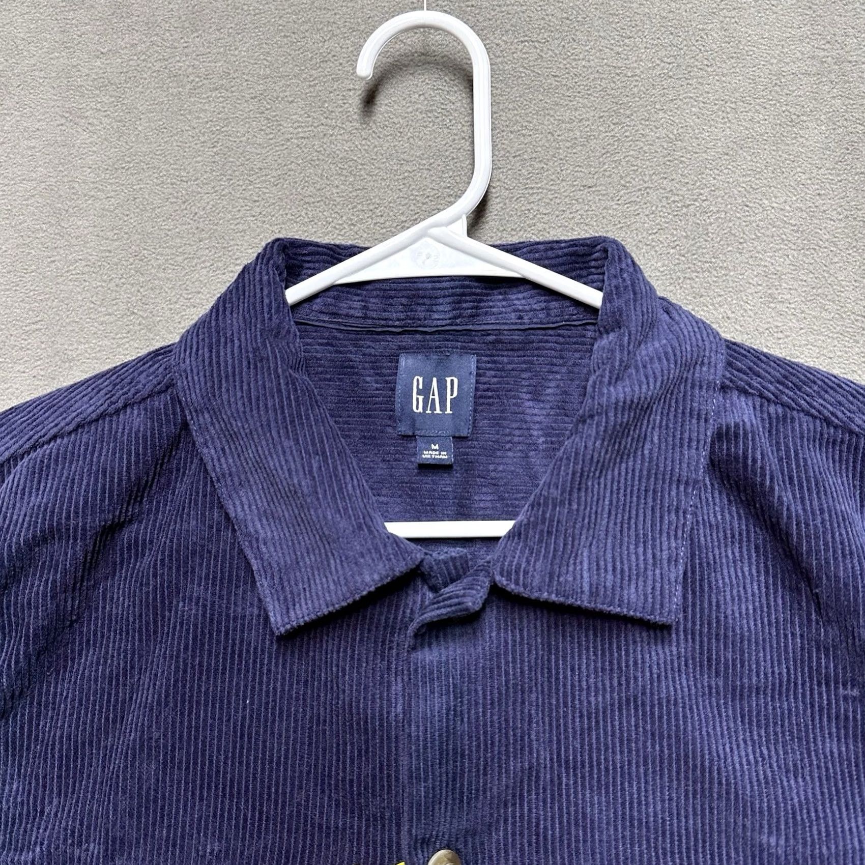 Gap Gap Shirt Mens Medium Blue Corduroy Button Up Long Sleeve Size US M / EU 48-50 / 2 - 3 Thumbnail
