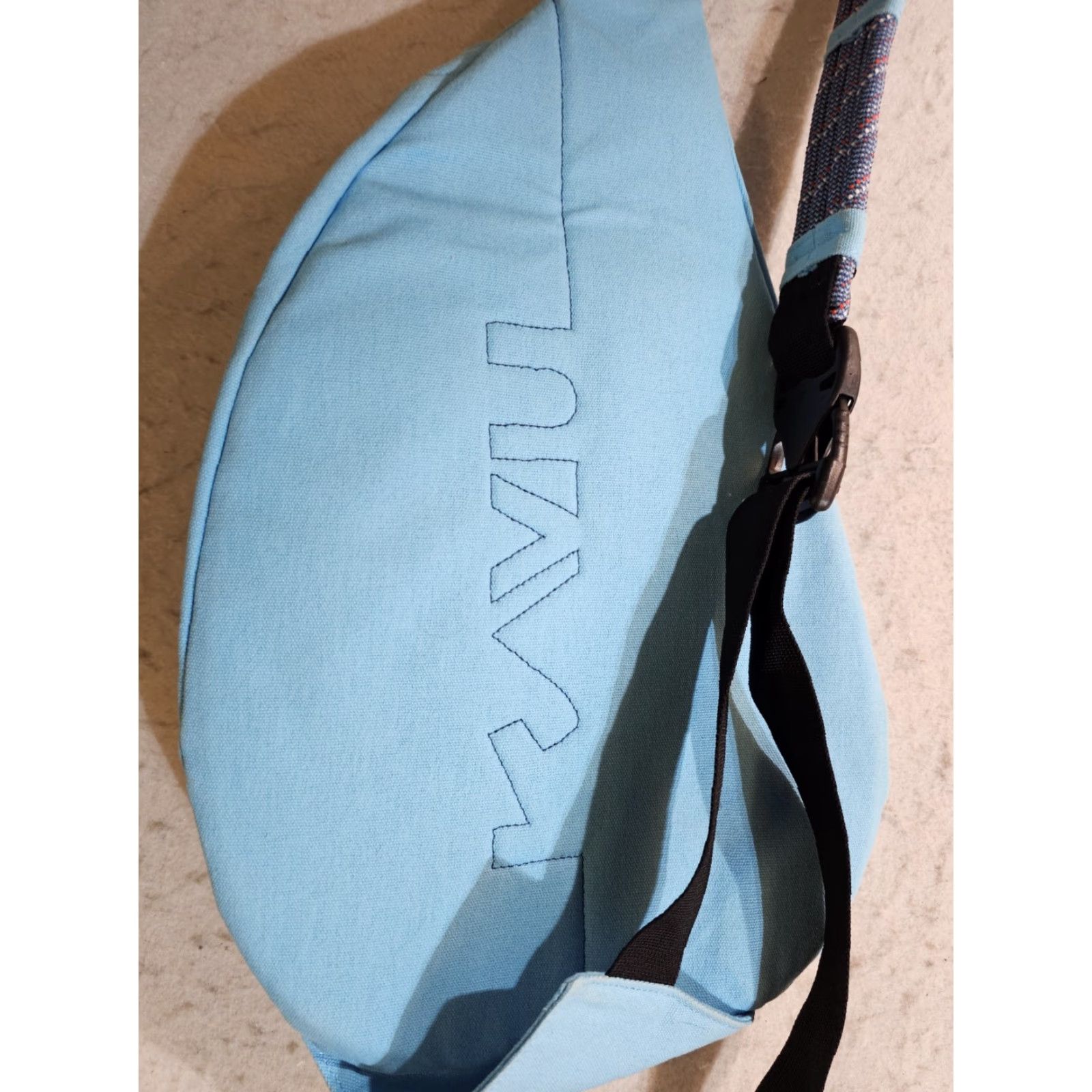 KAVU KAVU Rope Sling Bag Crossbody Backpack Cotton 5 Pocket Design - Medium Size Unisex Blue Size ONE SIZE - 7 Thumbnail