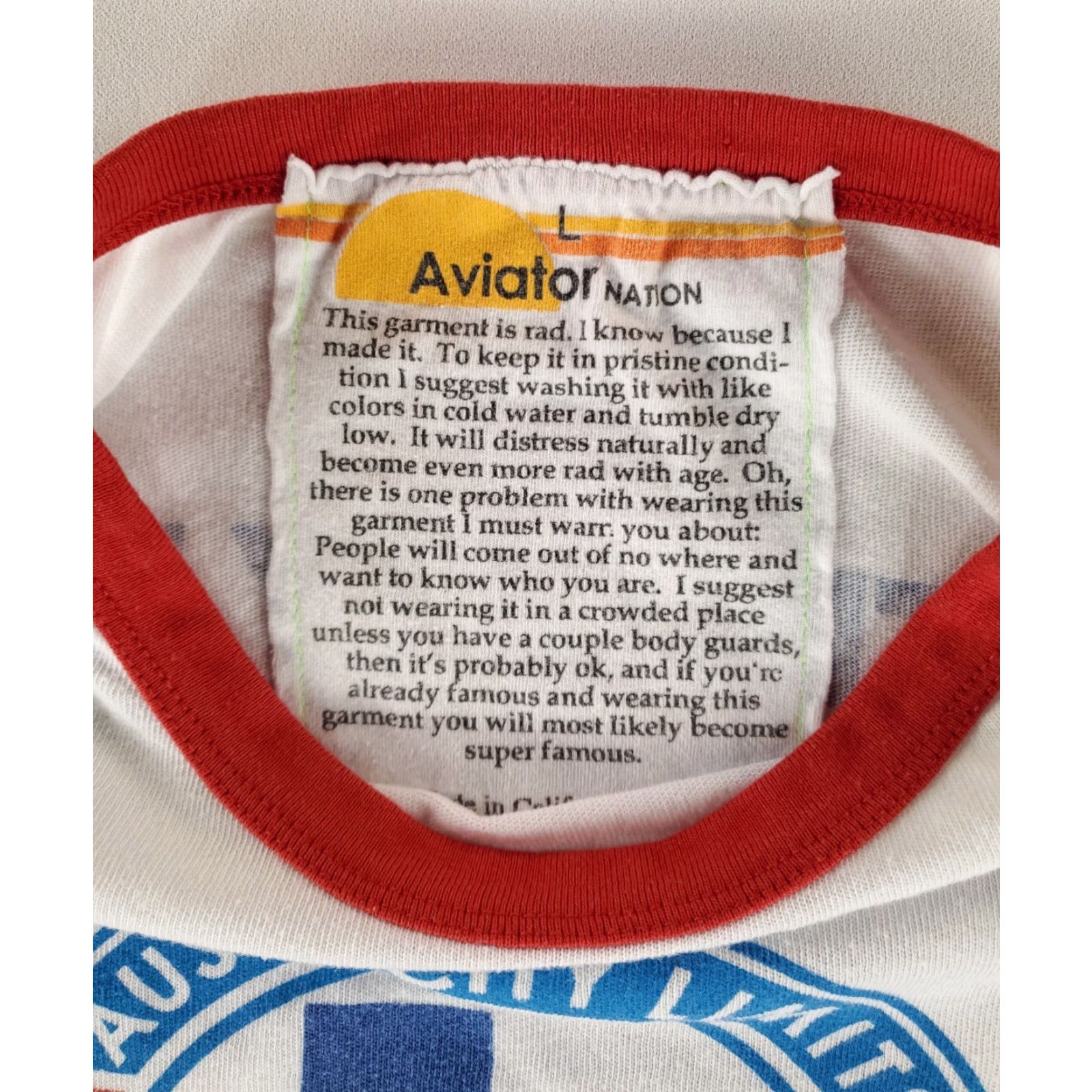 Aviator Nation Aviator Nation Austin City Limits Music Festival Ringer T Shirt White Mens L Size US L / EU 52-54 / 3 - 4 Thumbnail