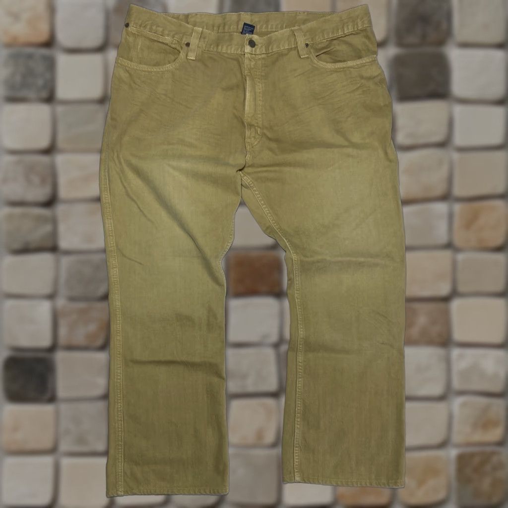 Polo Ralph Lauren VINTAGE Polo Ralph Lauren Jeans Bootcut Men 40x30 Khaki 100% Cotton 5-Pocket USA Workman's Manufacturing 40 Inseam Regular Denim Vintage Shirt? Size US L / EU 52-54 / 3 - 1 Thumbnail