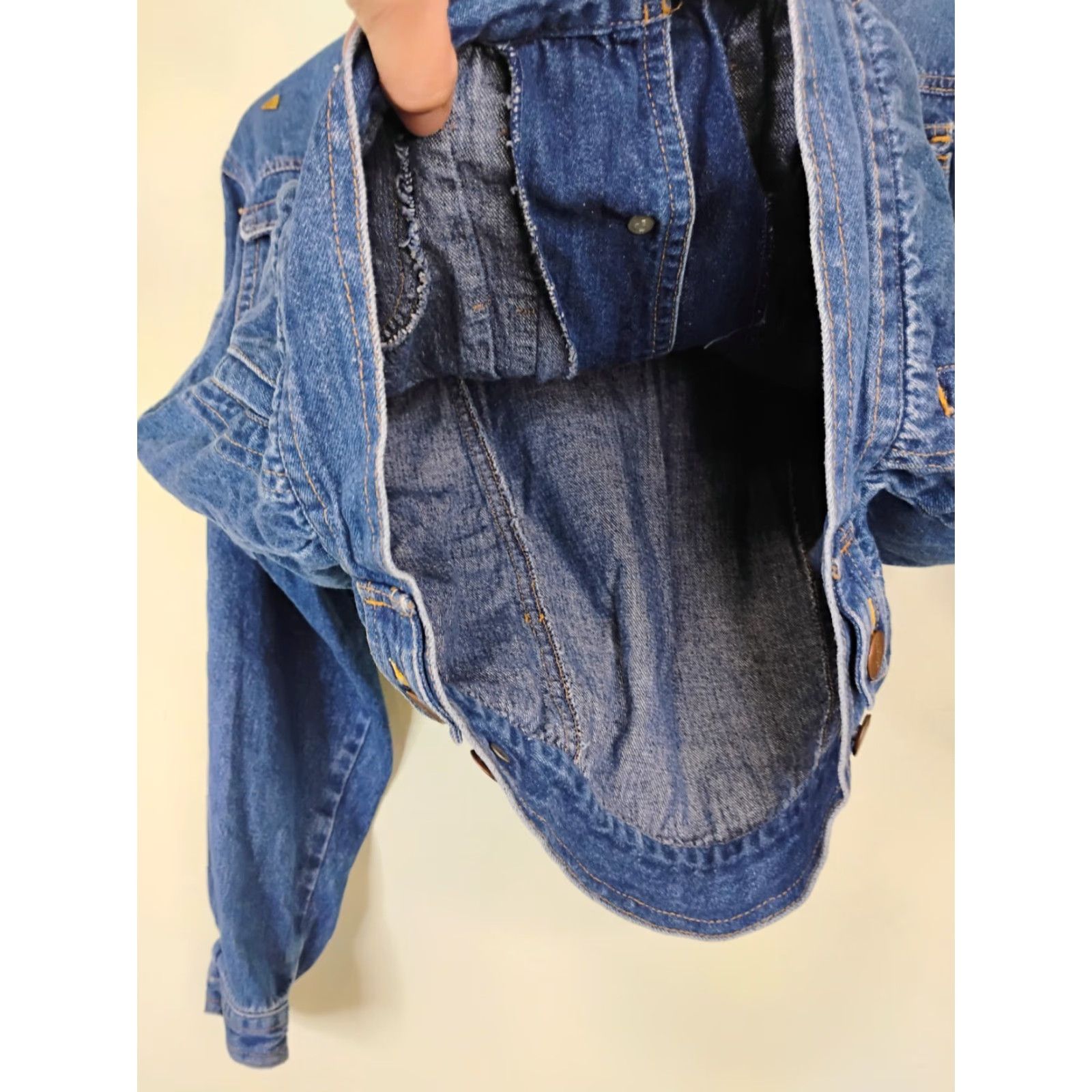 Wrangler VINTAGE Wrangler Denim Jacket With Studded Fly With Me Fits Small Blue Size S / US 4 / IT 40 - 4 Thumbnail