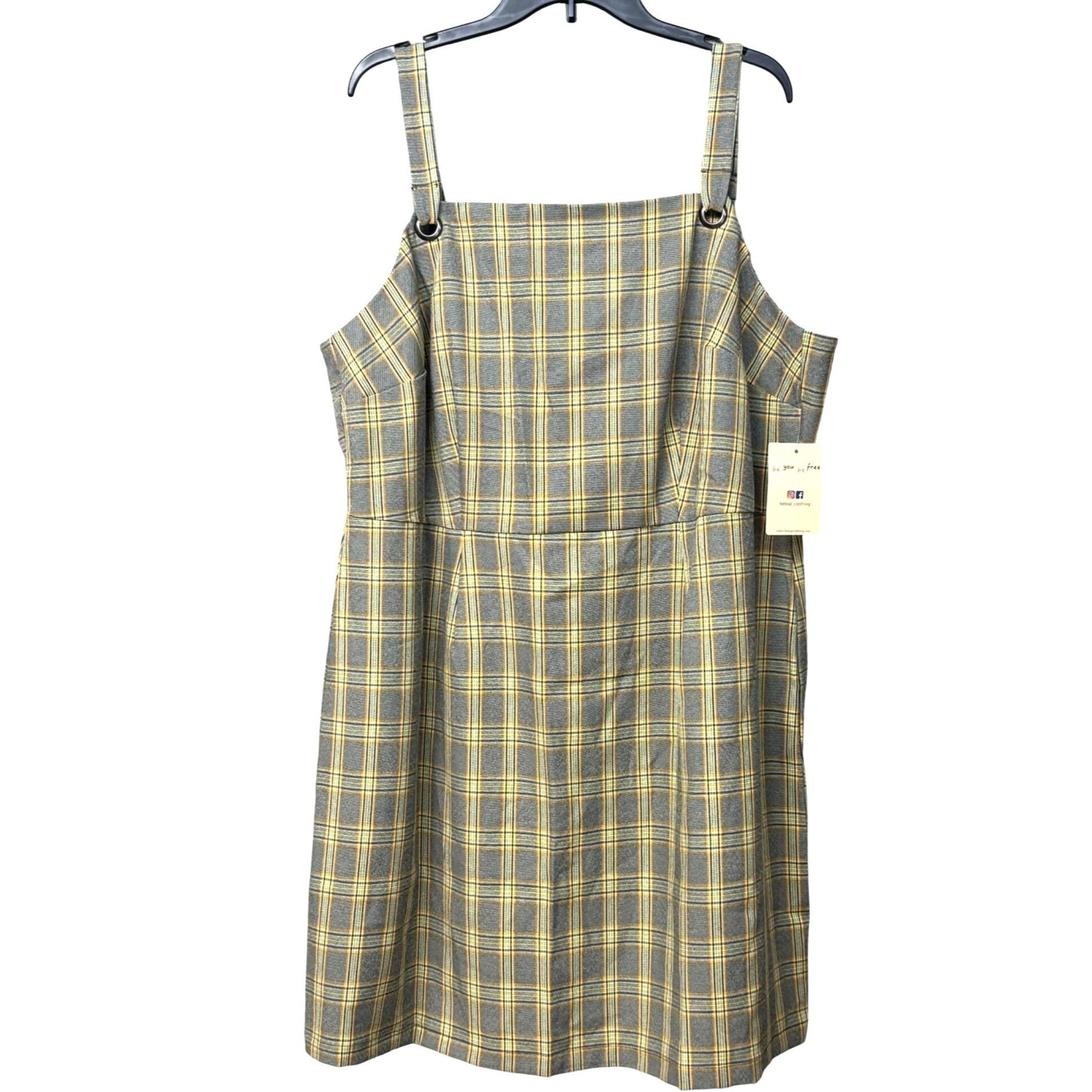 Other Be Bop Trendy Plus Size Plaid Jumper Dress, 2X, Size ONE SIZE - 10 Thumbnail
