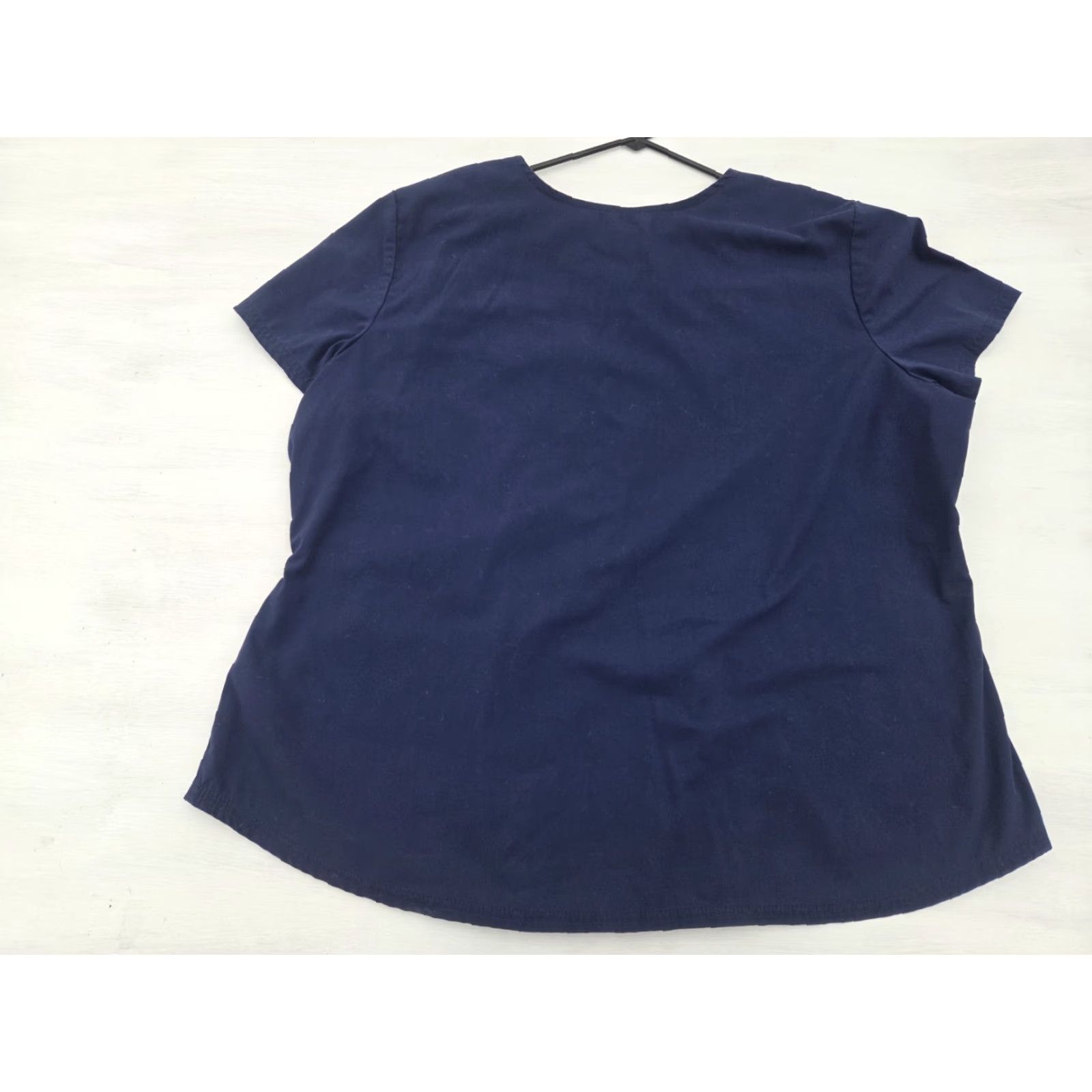 Vintage Scrubstar Scrub Top Womens 2XL Blue V-neck Short Sleeve Medical Nurse Work Shirt Size XXL / US 16-18 / IT 52-54 - 4 Thumbnail