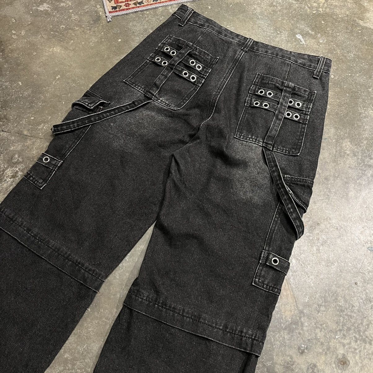 Grailed Romwe Rip-off Balenciaga Raver Baggy Bondage Denim Size US 33 - 5 Thumbnail